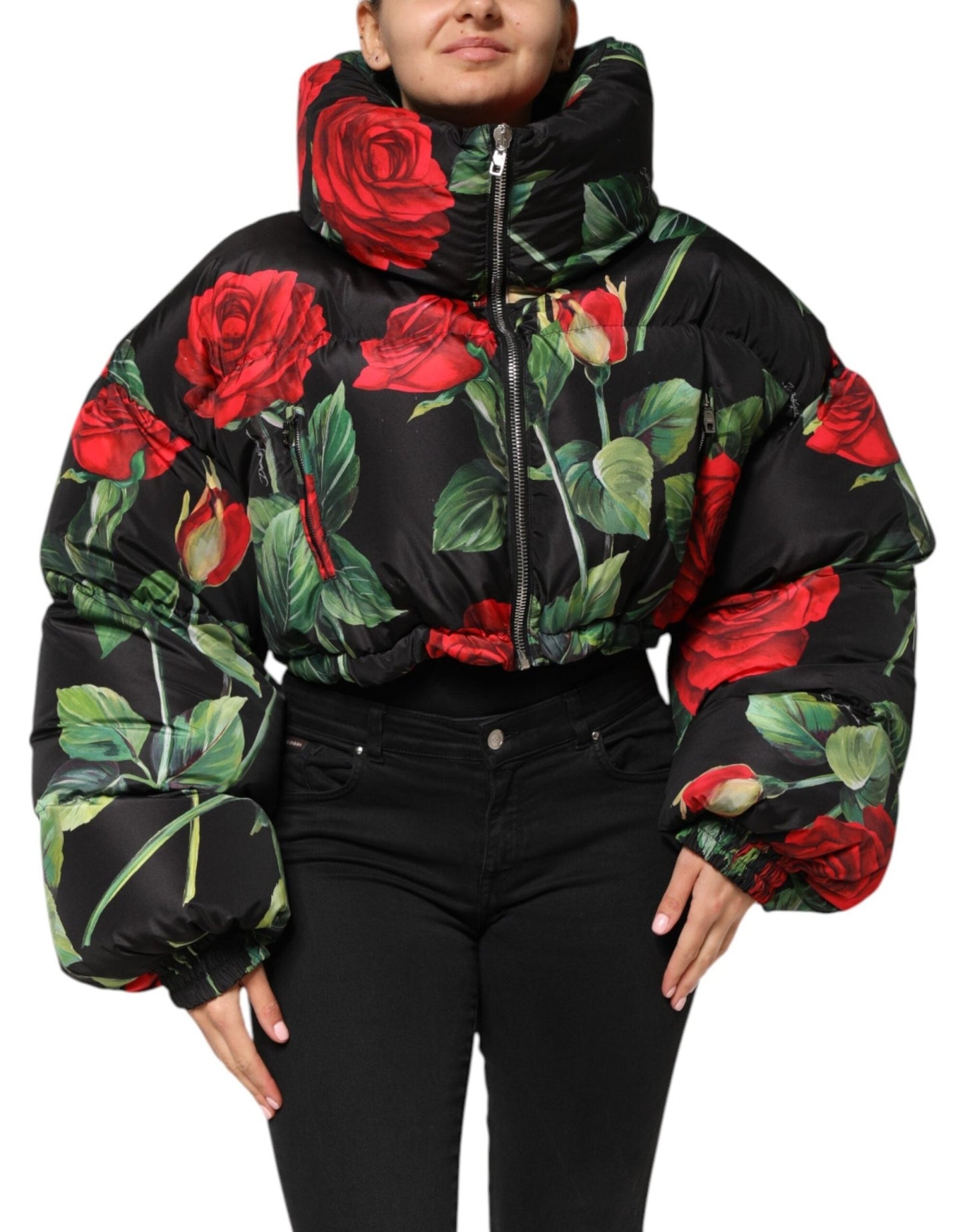 Dolce & Gabbana Multicolor Floral Puffer Coat Full Zip Jacket – IT42|M par Dolce & Gabbana | Disponible sur Sandy Store ByNet