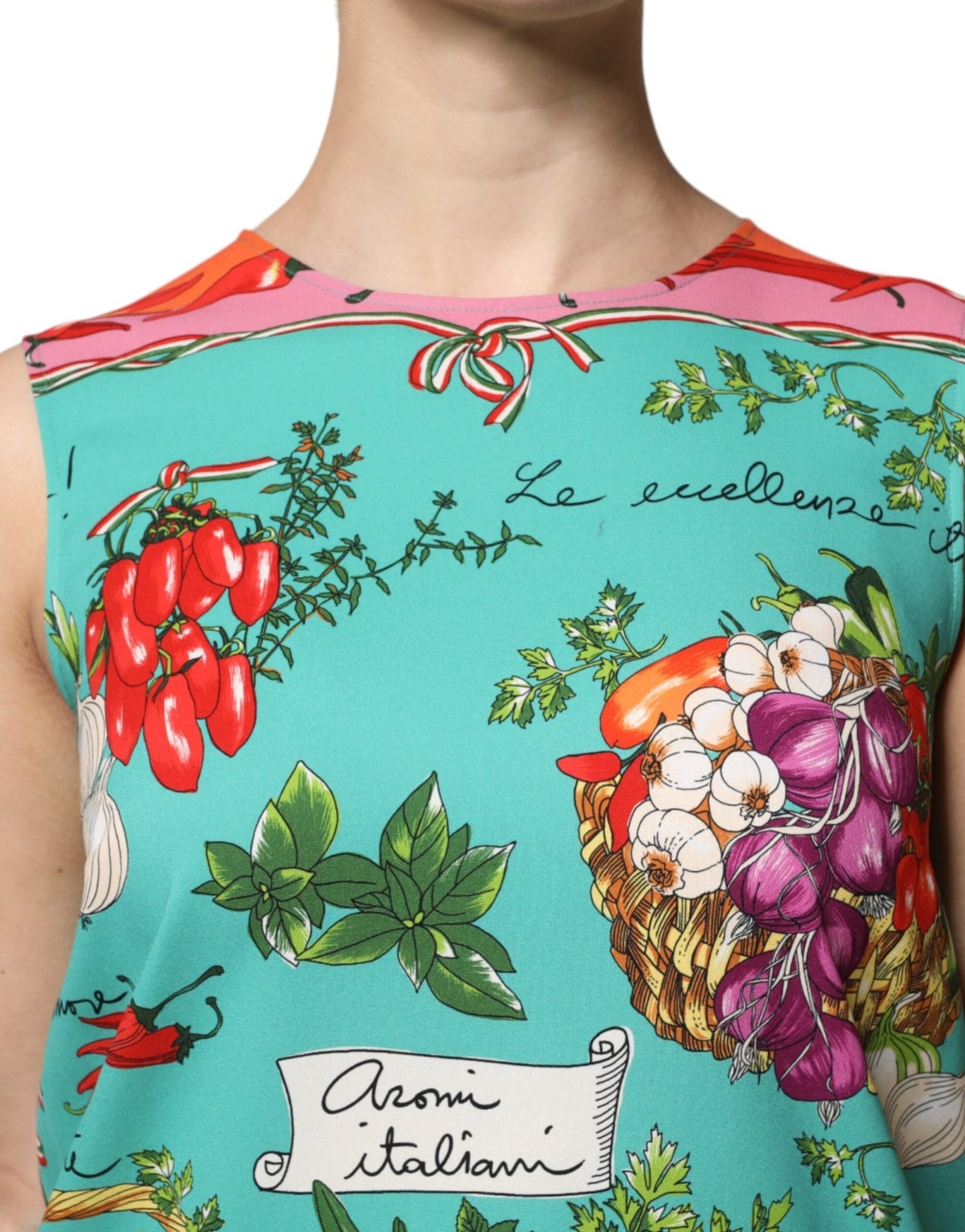 Dolce & Gabbana Multicolor Floral Silk Sleeveless Tank Top - Sandy Store ByNet