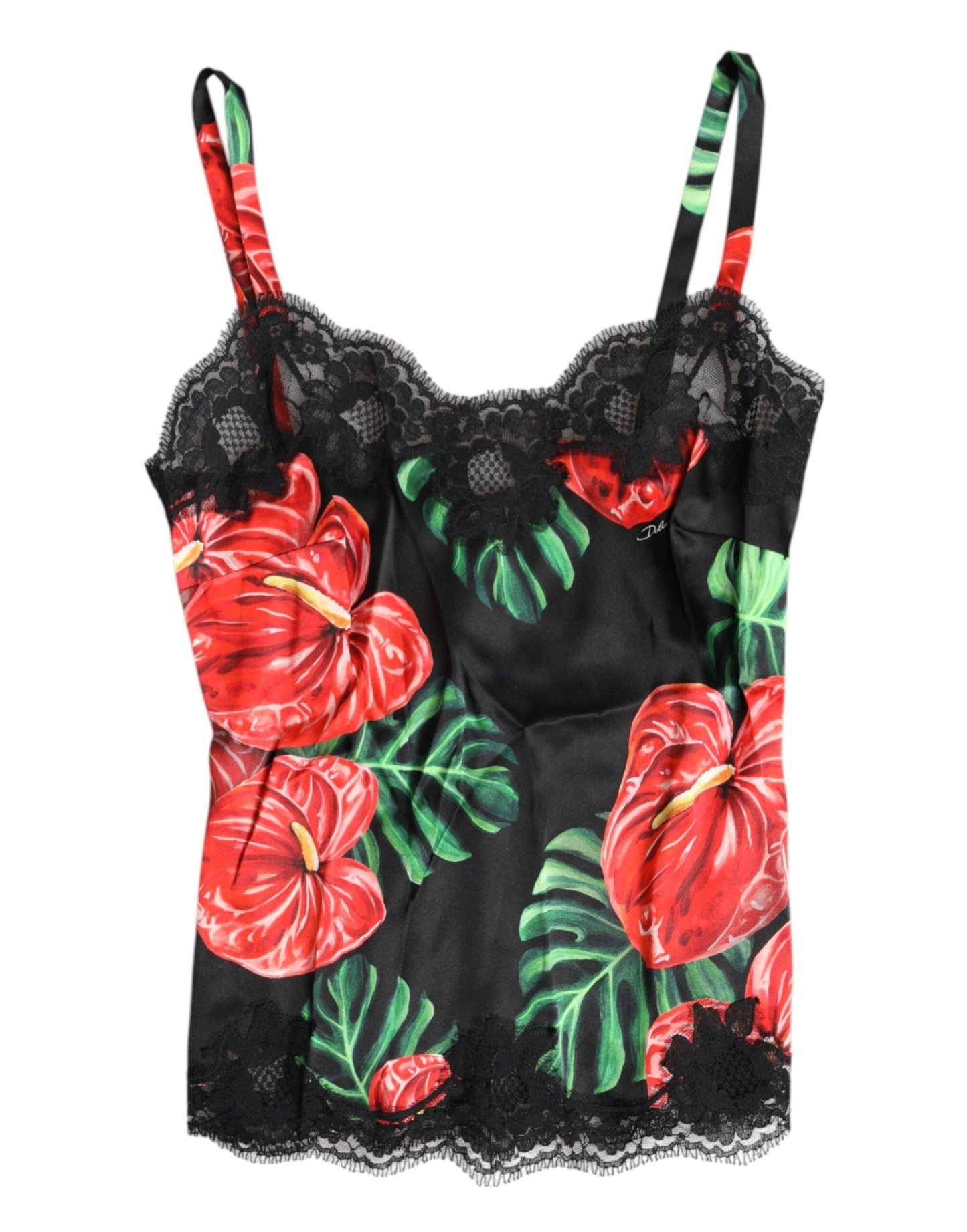 Dolce & Gabbana Multicolor Floral Silk Tank Lingerie Underwear – IT1 | XS par Dolce & Gabbana | Disponible sur Sandy Store ByNet