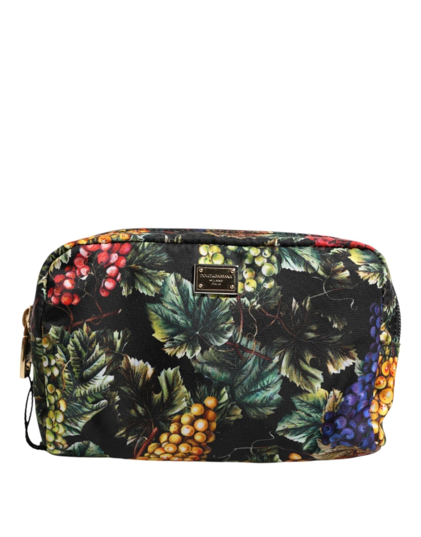 Dolce & Gabbana Multicolor Grape Print Clutch Logo Plaque Pouch Bag – par Dolce & Gabbana | Disponible sur Sandy Store ByNet