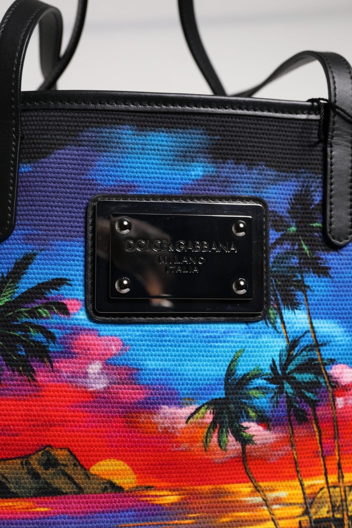 Dolce & Gabbana Multicolor Graphic Printed Top Handle Shopping Tote Bag - Sandy Store ByNet