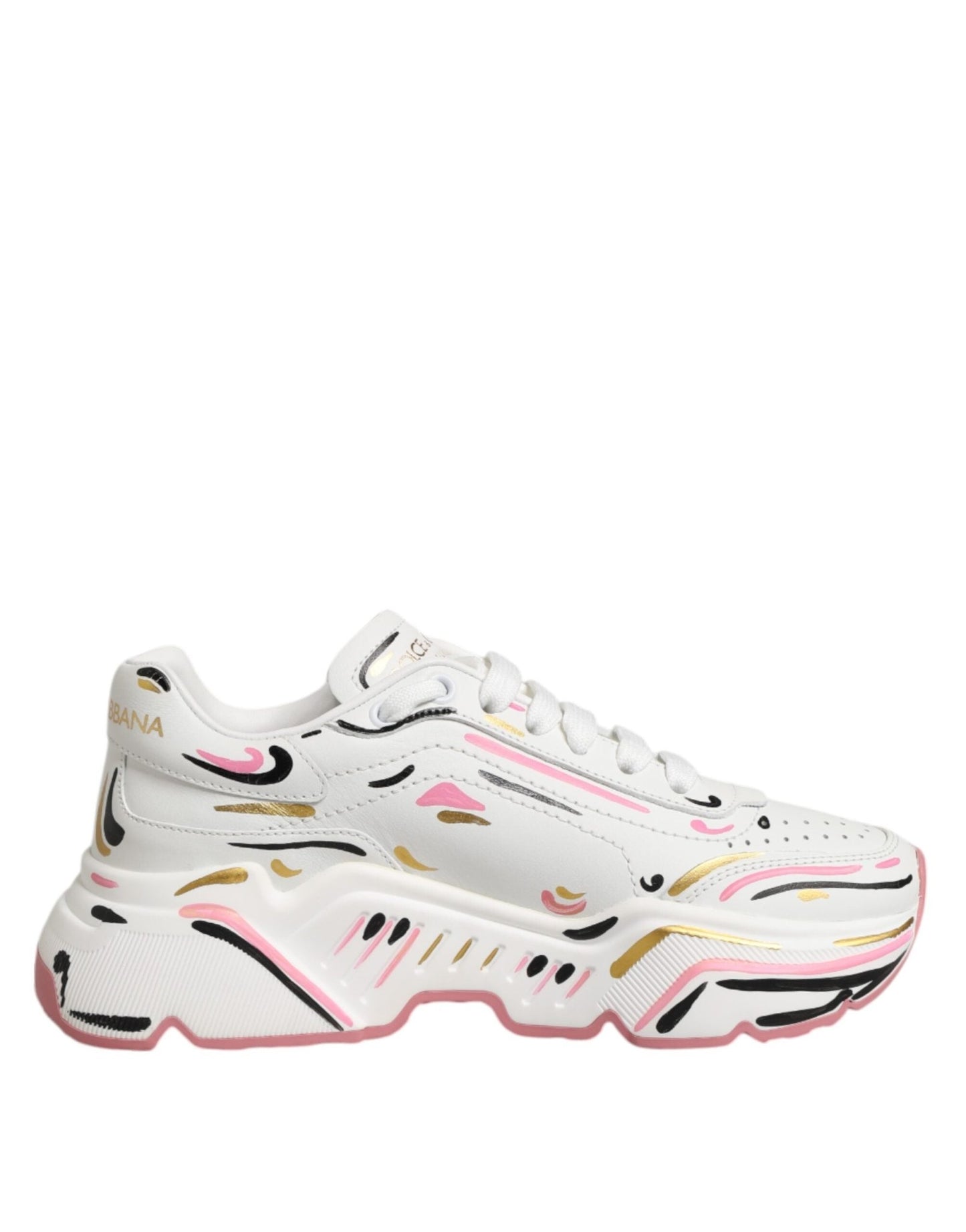 Dolce & Gabbana Multicolor Hand Painted DAYMASTER Sneaker Shoes – EU35/US4.5 par Dolce & Gabbana | Disponible sur Sandy Store ByNet