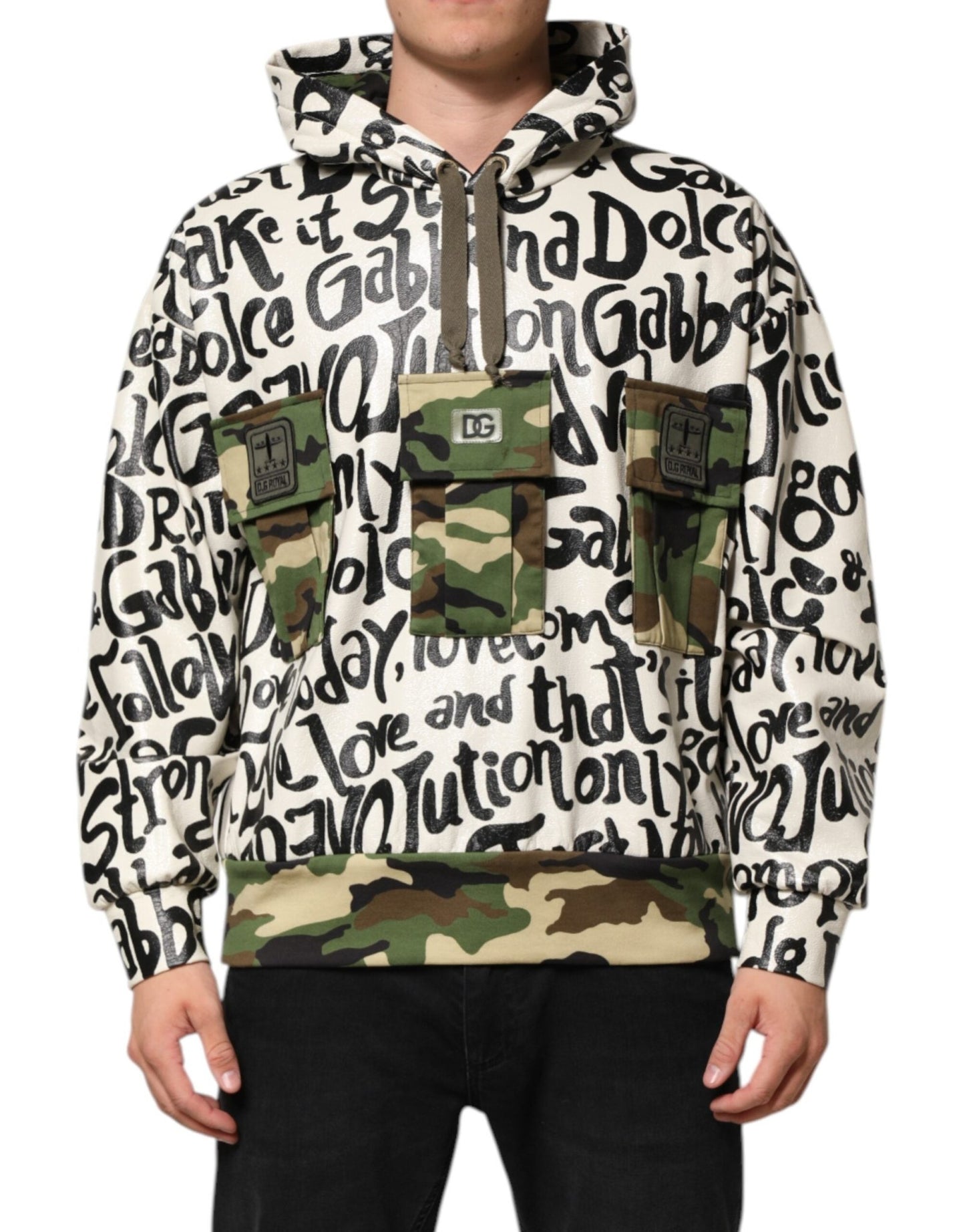 Dolce & Gabbana Multicolor Hooded DGMania Sweatshirt Sweater – IT48 | M par Dolce & Gabbana | Disponible sur Sandy Store ByNet