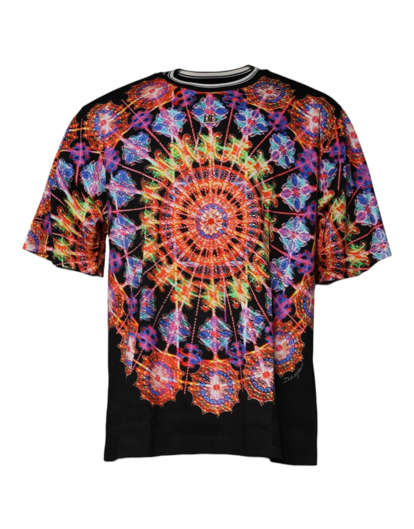 Dolce & Gabbana Multicolor Kaleidoscope Men Short Sleeves T-shirt – IT58 | 3XL par Dolce & Gabbana | Disponible sur Sandy Store ByNet