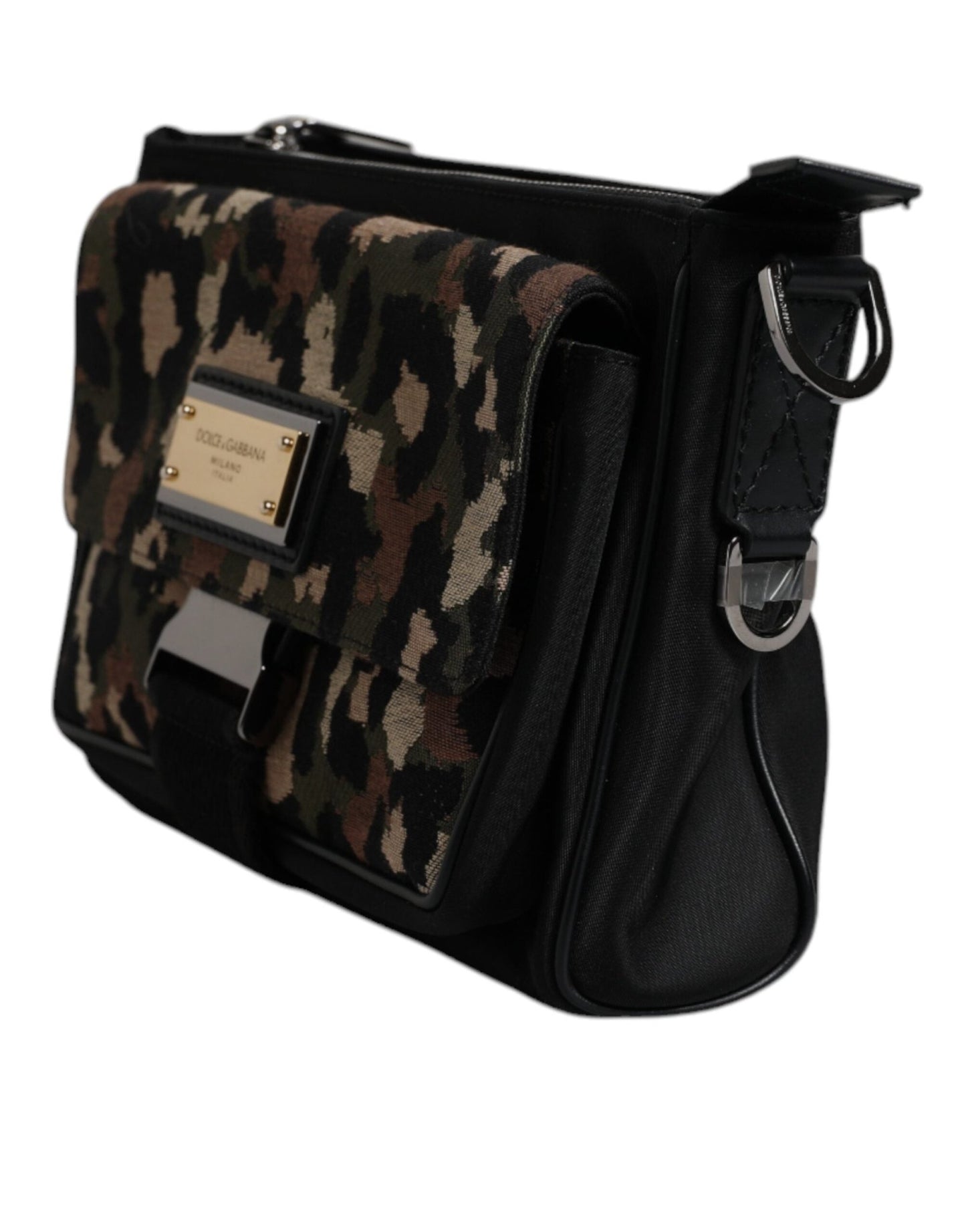 Dolce & Gabbana Multicolor Leopard Jacquard Crossbody Bag - Sandy Store ByNet