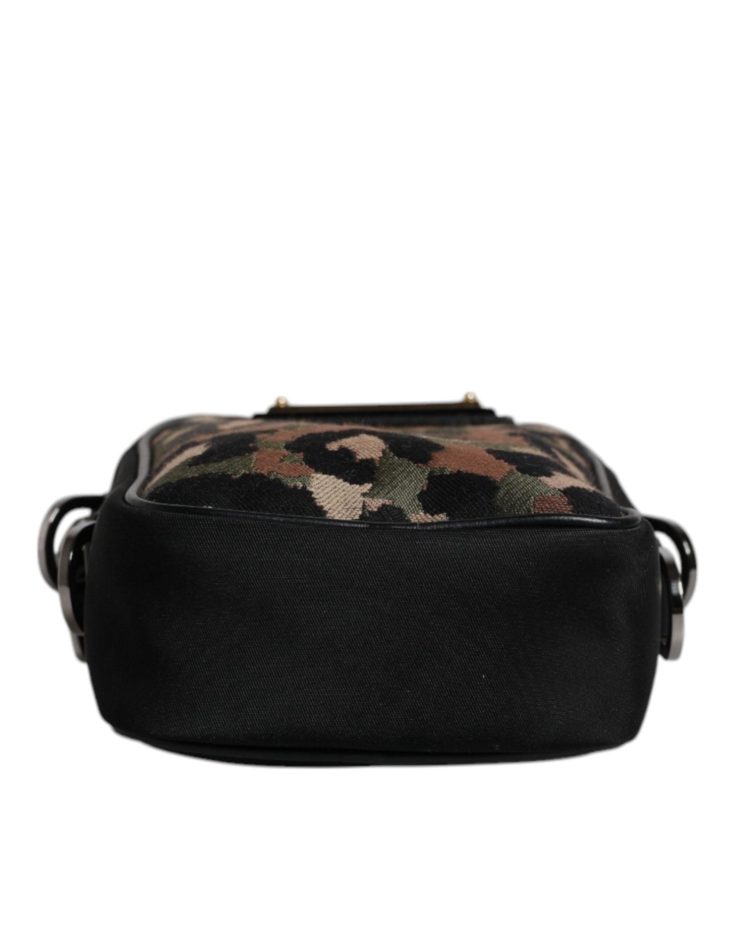 Dolce & Gabbana Multicolor Leopard Jacquard Logo Plaque Neck Strap Bag - Sandy Store ByNet