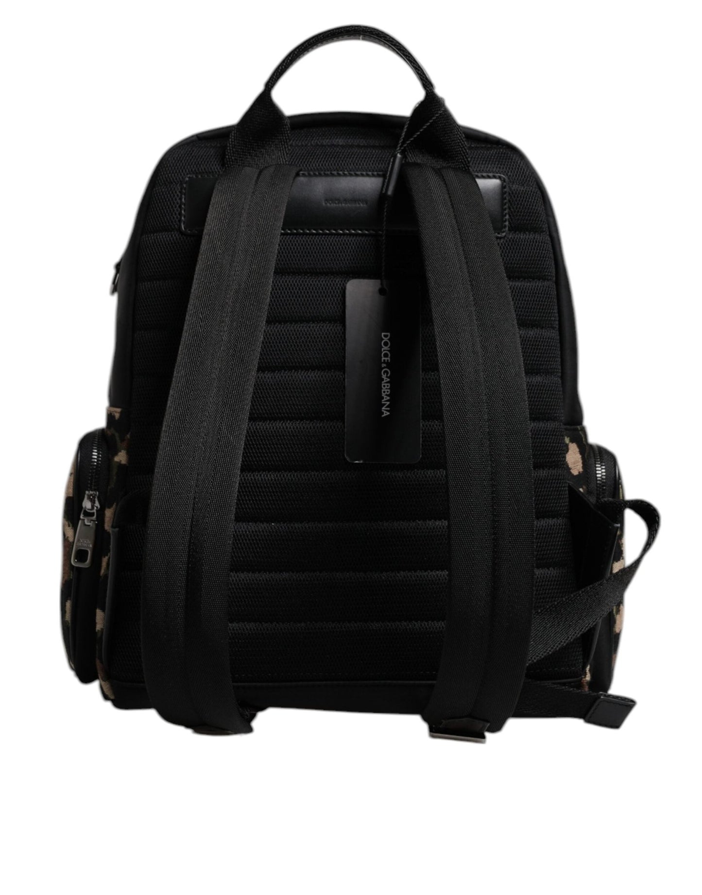 Dolce & Gabbana Multicolor Leopard Print DG Logo Plaque Men Backpack Bag - Sandy Store ByNet