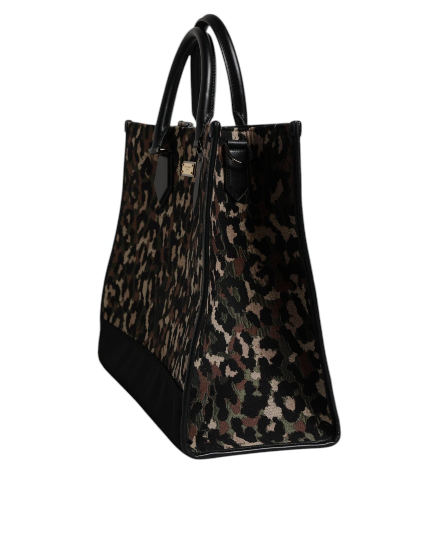 Dolce & Gabbana Multicolor Leopard Shopping Tote Shoulder Bag - Sandy Store ByNet