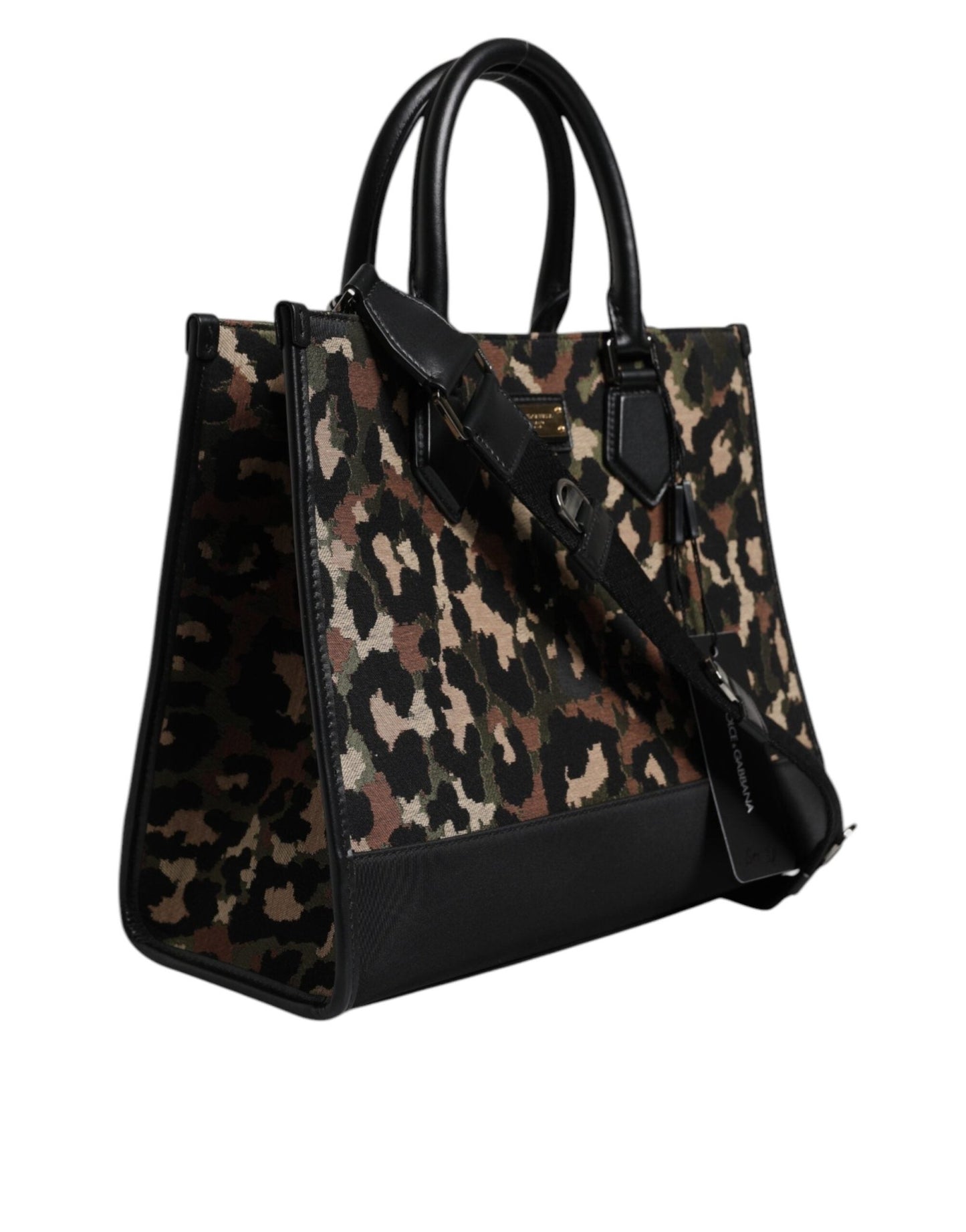 Dolce & Gabbana Multicolor Leopard Shopping Tote Shoulder Bag - Sandy Store ByNet