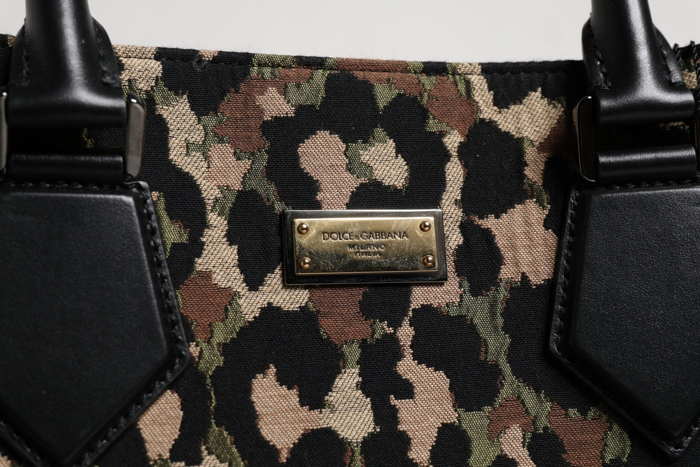 Dolce & Gabbana Multicolor Leopard Shopping Tote Shoulder Bag - Sandy Store ByNet