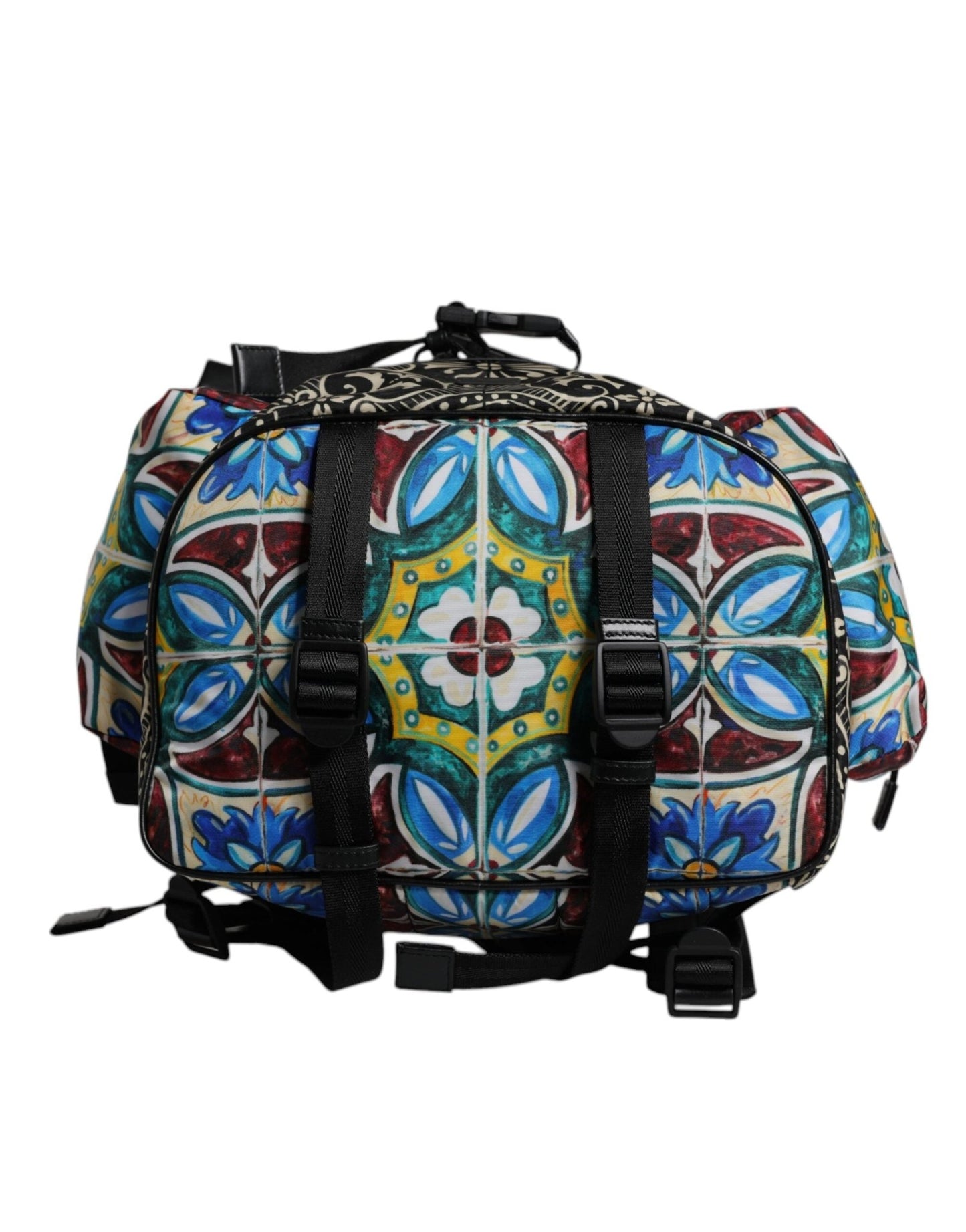 Dolce & Gabbana Multicolor Maiolica Print Nylon Backpack Bag - Sandy Store ByNet