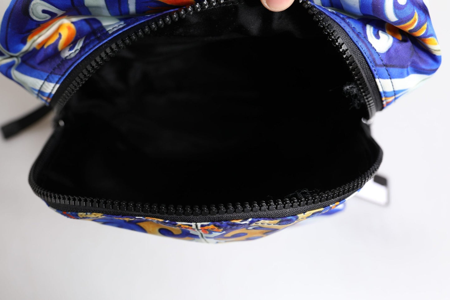 Dolce & Gabbana Multicolor Majolica Print Nylon Travel Backpack Bag - Sandy Store ByNet