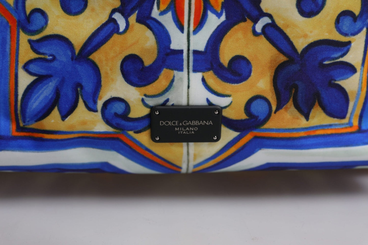 Dolce & Gabbana Multicolor Majolica Print Nylon Travel Backpack Bag - Sandy Store ByNet