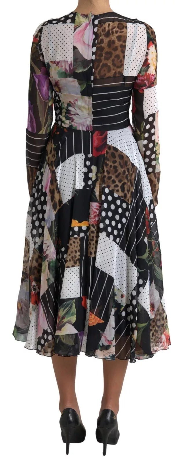 Dolce & Gabbana Multicolor Patchwork Floral Leopard Dress – IT46|XL par Dolce & Gabbana | Disponible sur Sandy Store ByNet
