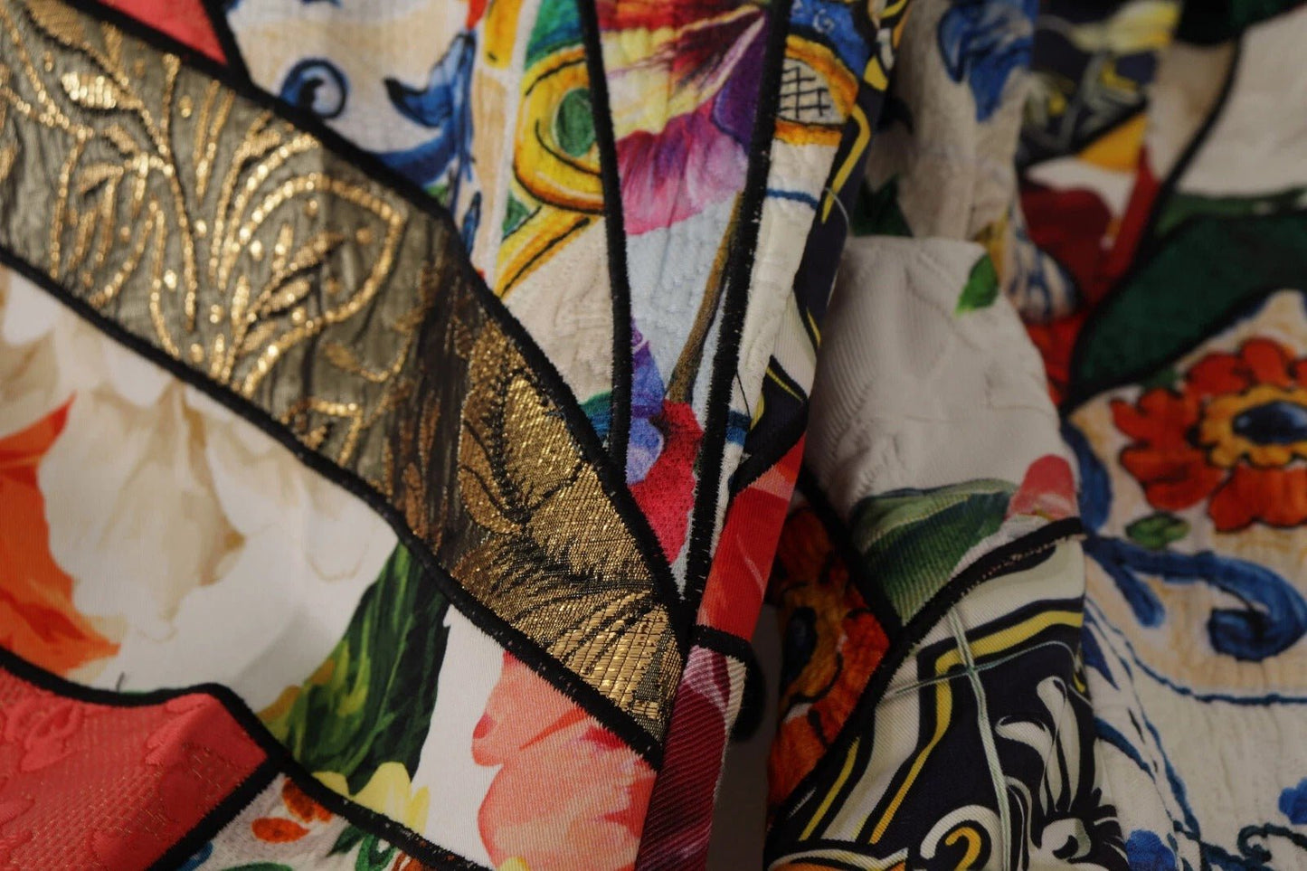 Dolce & Gabbana Multicolor Patchwork Jacquard High Waist Pants – IT42|M par Dolce & Gabbana | Disponible sur Sandy Store ByNet
