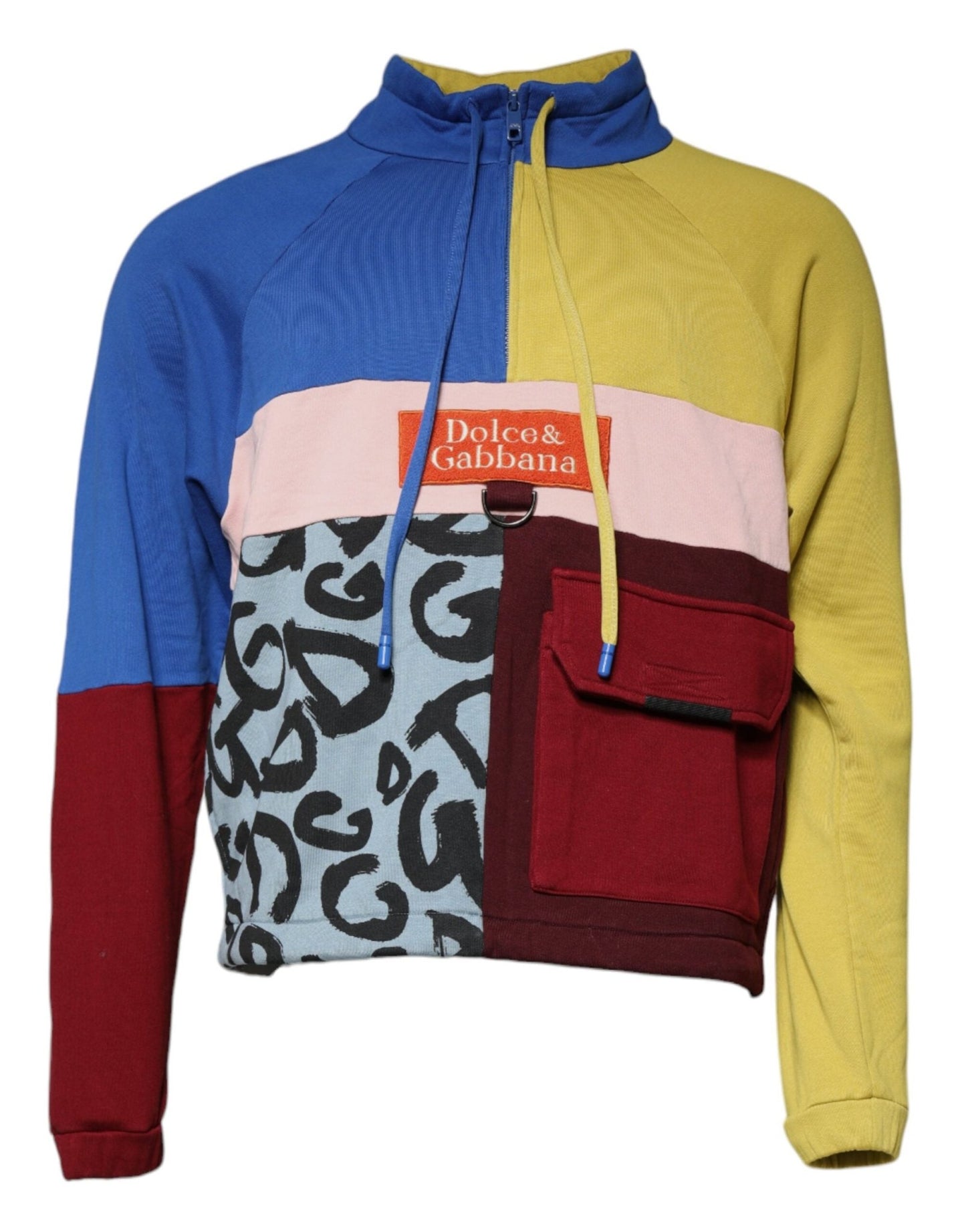 Dolce & Gabbana Multicolor Patchwork Men Sweatshirt Sweater – IT46 | S par Dolce & Gabbana | Disponible sur Sandy Store ByNet