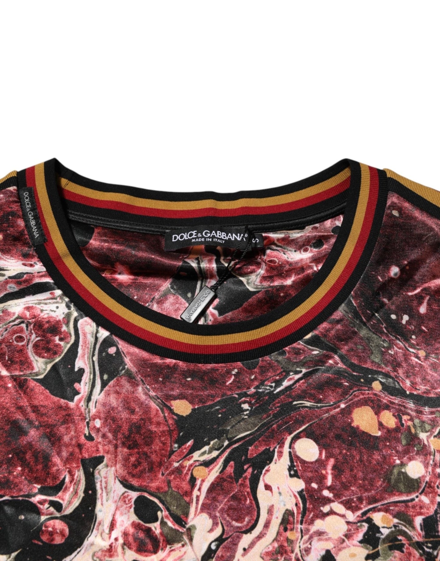 Dolce & Gabbana Multicolor Polyester Marble Print Oversize T-shirt – S par Dolce & Gabbana | Disponible sur Sandy Store ByNet