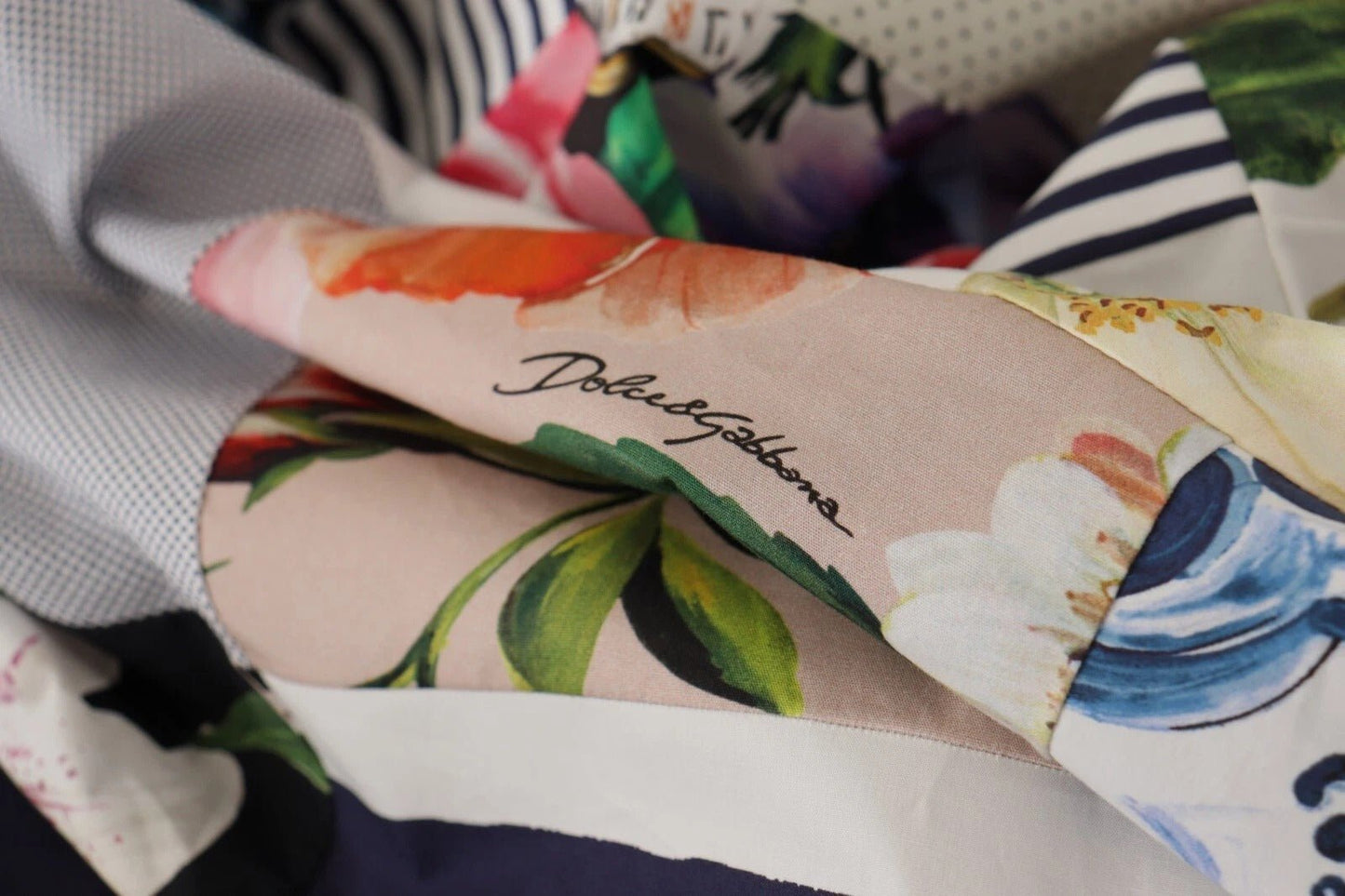 Dolce & Gabbana Multicolor Poplin Floral Mini Flared Dress – IT46|XL par Dolce & Gabbana | Disponible sur Sandy Store ByNet