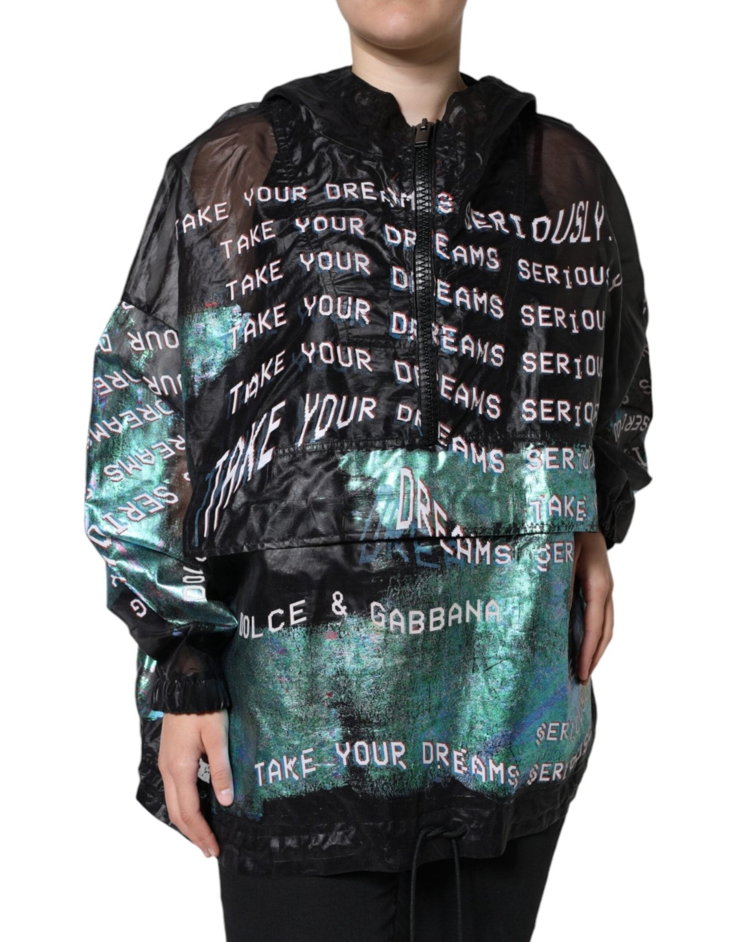 Dolce & Gabbana Multicolor Print Hooded Sweatshirt Sweater – IT40|S par Dolce & Gabbana | Disponible sur Sandy Store ByNet