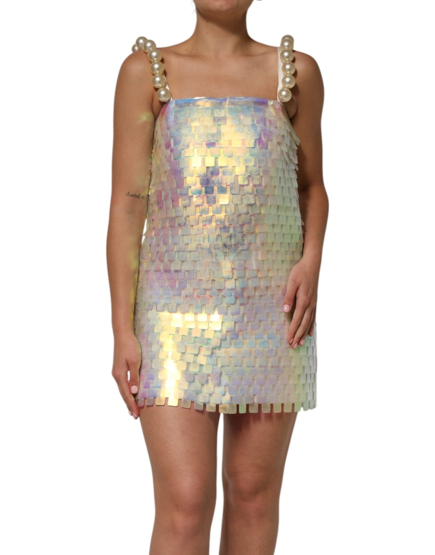 Dolce & Gabbana Multicolor Sequin Holographic Mini Dress – IT40|S par Dolce & Gabbana | Disponible sur Sandy Store ByNet