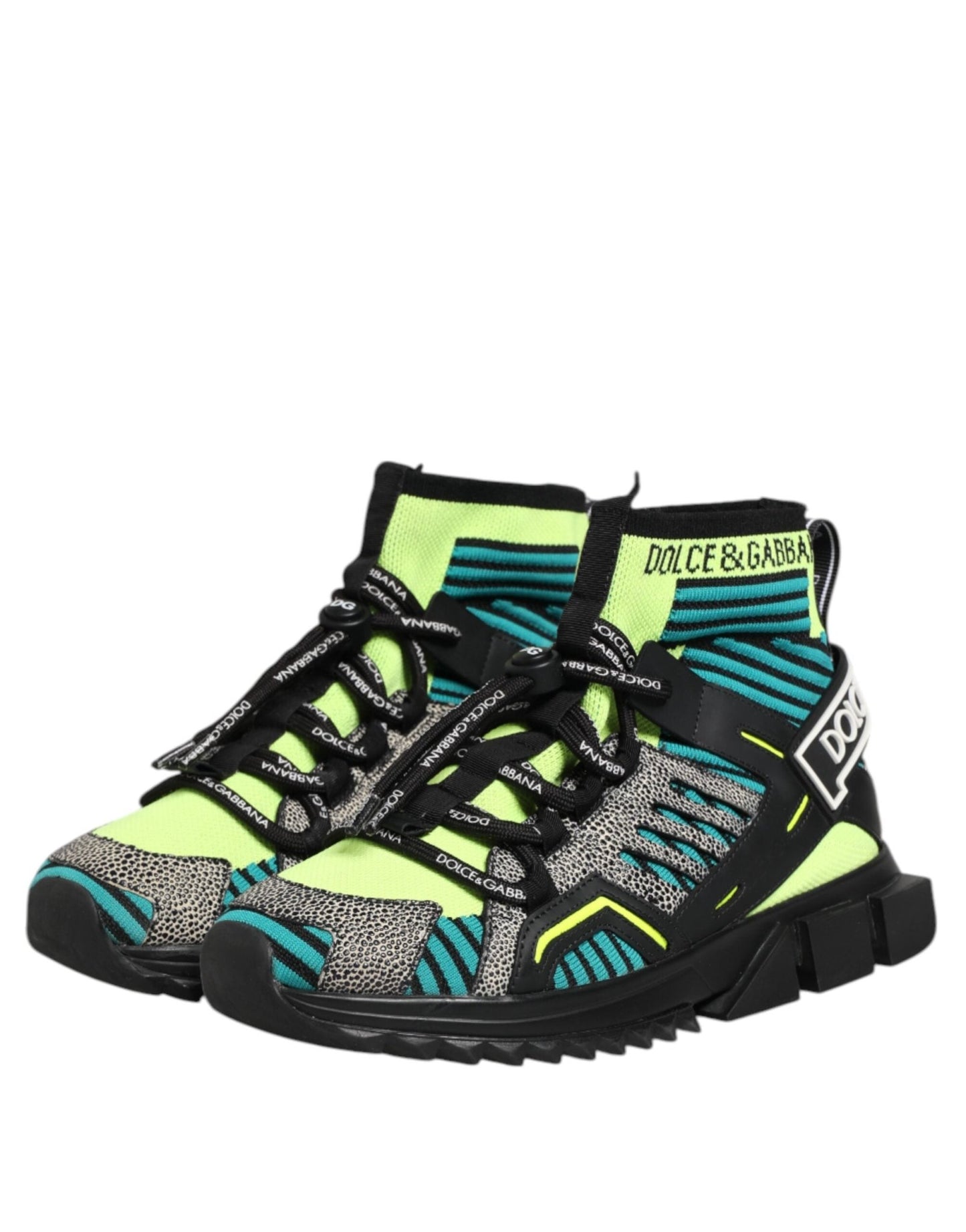 Dolce & Gabbana Multicolor Sorrento Socks Men Sneakers Shoes – EU44/US11 par Dolce & Gabbana | Disponible sur Sandy Store ByNet