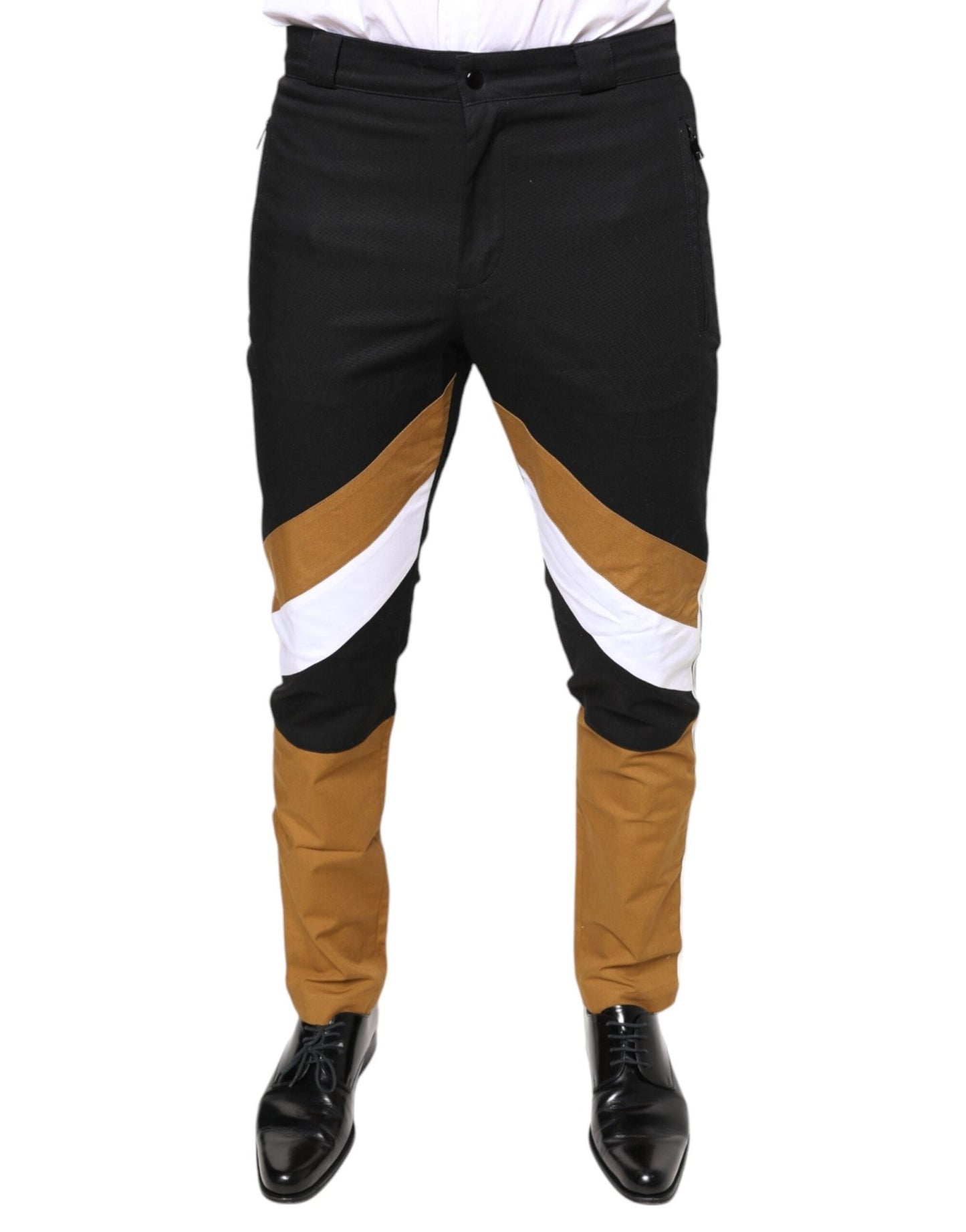 Dolce & Gabbana Multicolor Stripe Skinny Cotton Pants – IT46 | S par Dolce & Gabbana | Disponible sur Sandy Store ByNet