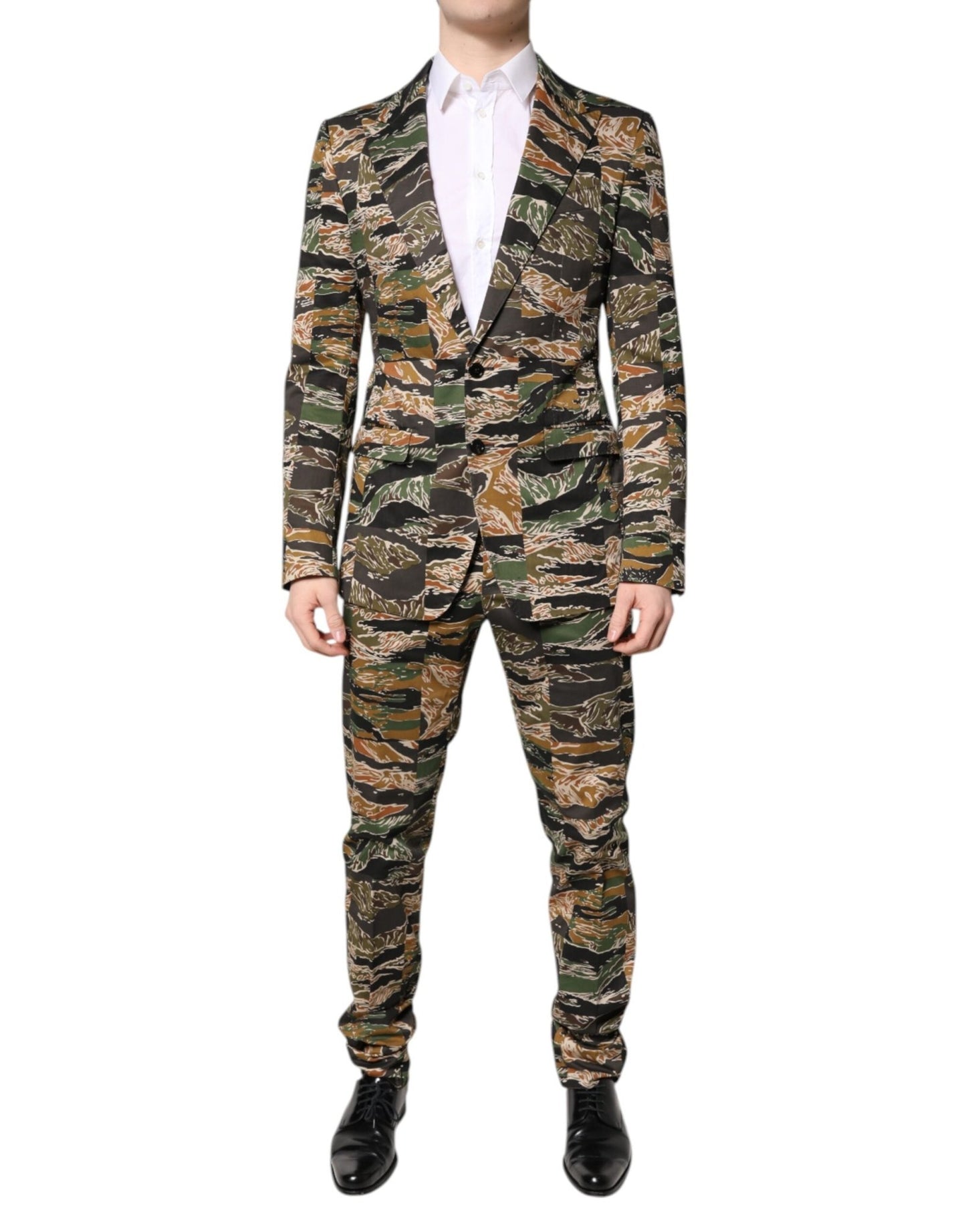 Dolce & Gabbana Multicolor TAORMINA Single Breasted 2 Piece Suit – IT48 | M par Dolce & Gabbana | Disponible sur Sandy Store ByNet