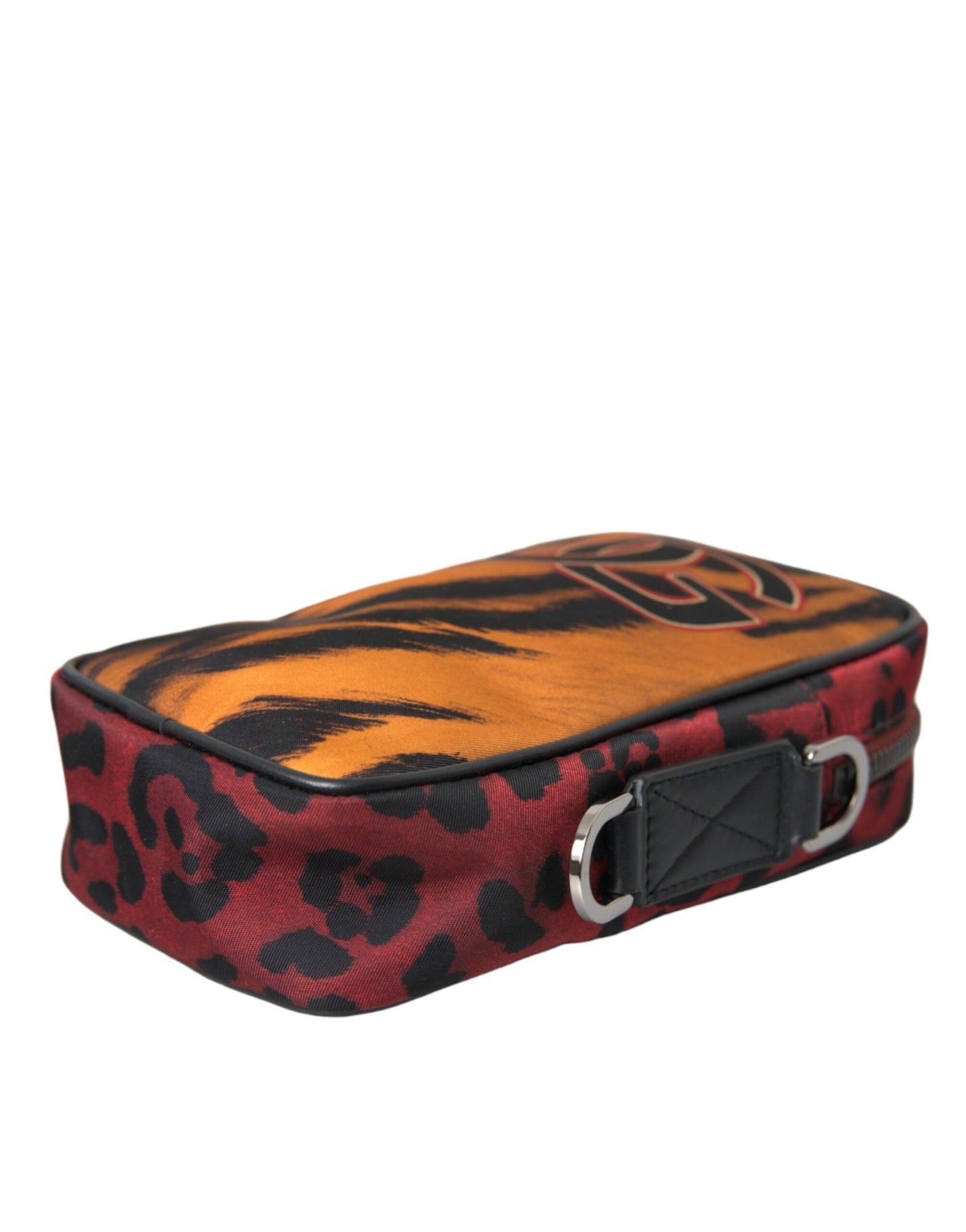 Dolce & Gabbana Multicolor Tiger Print Nylon Logo Cross Body Bag - Sandy Store ByNet