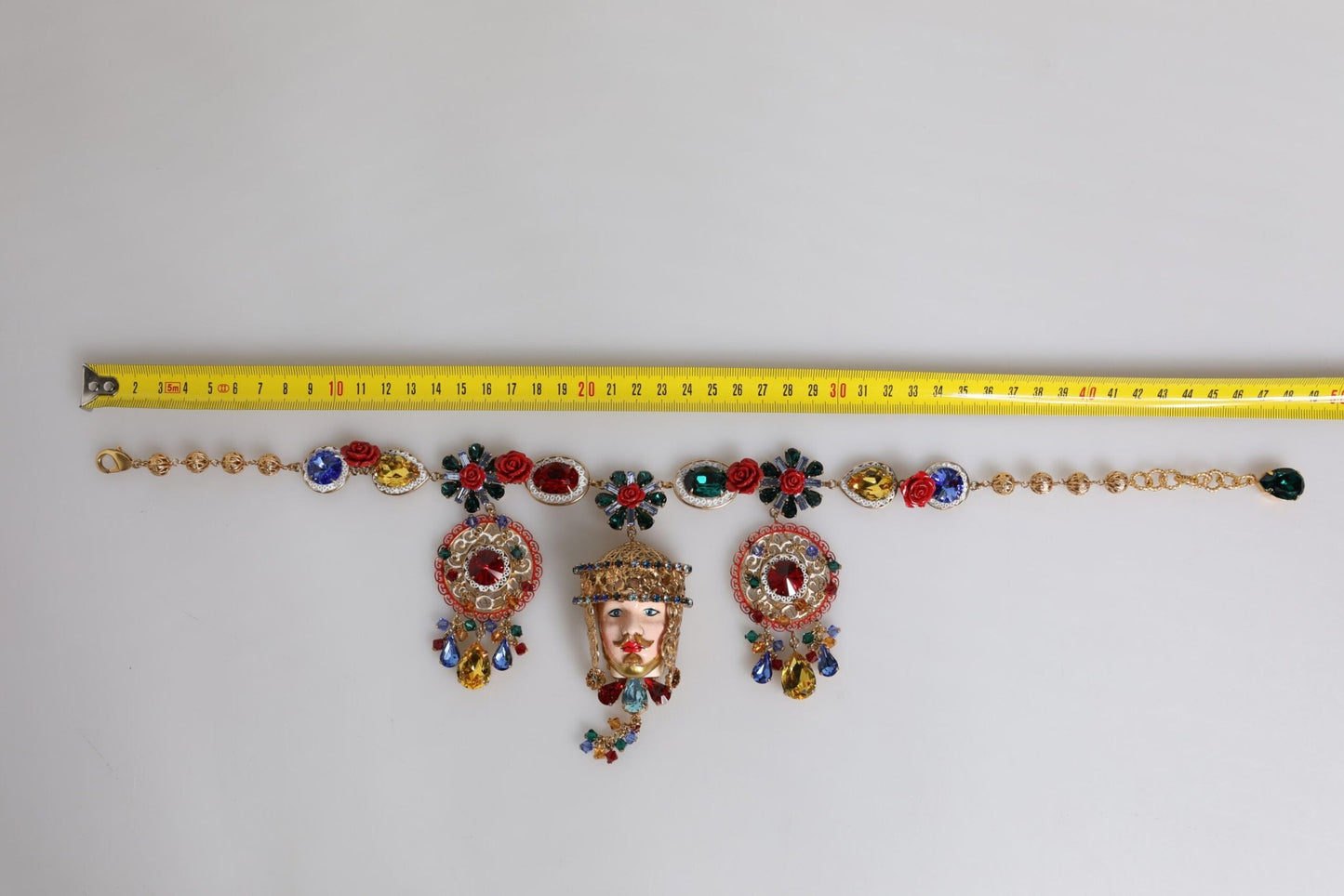 Dolce & Gabbana Multicolor Whimsical Face Charm Pendant Beaded Necklace - Sandy Store ByNet