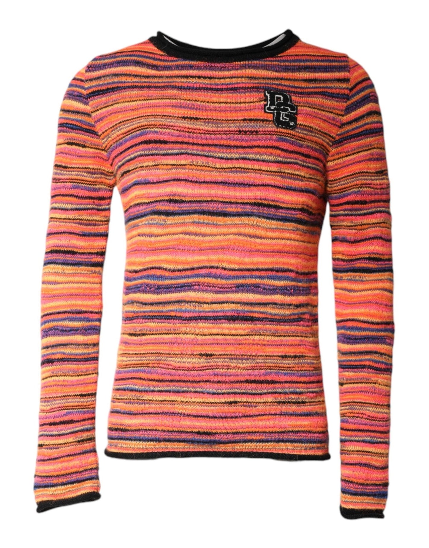 Dolce & Gabbana Multicolor Wool DGLogo Knit Pullover Sweater – IT48 | M par Dolce & Gabbana | Disponible sur Sandy Store ByNet