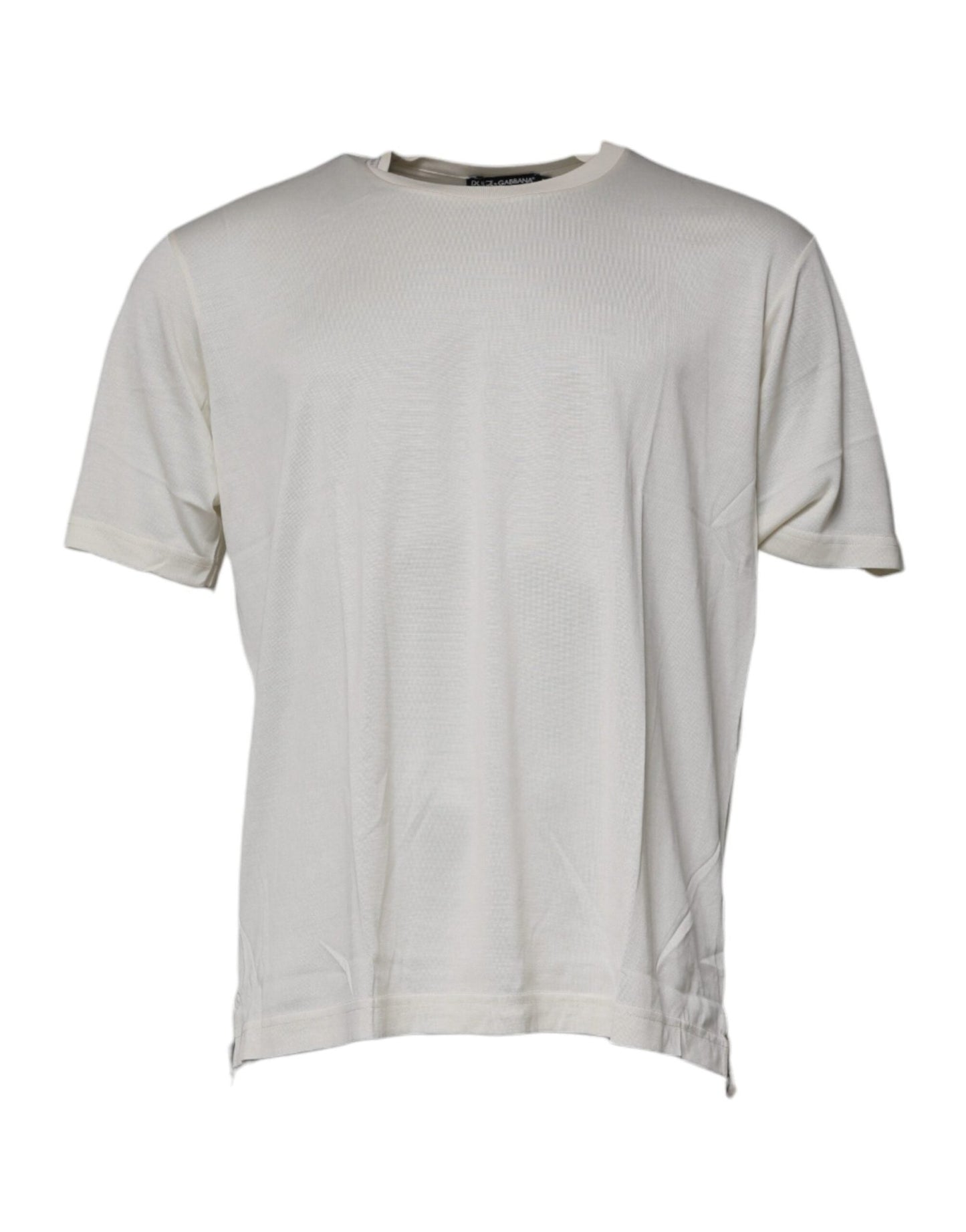 Dolce & Gabbana Off White Crew Neck Short Sleeve T-shirt – IT52 | XL par Dolce & Gabbana | Disponible sur Sandy Store ByNet