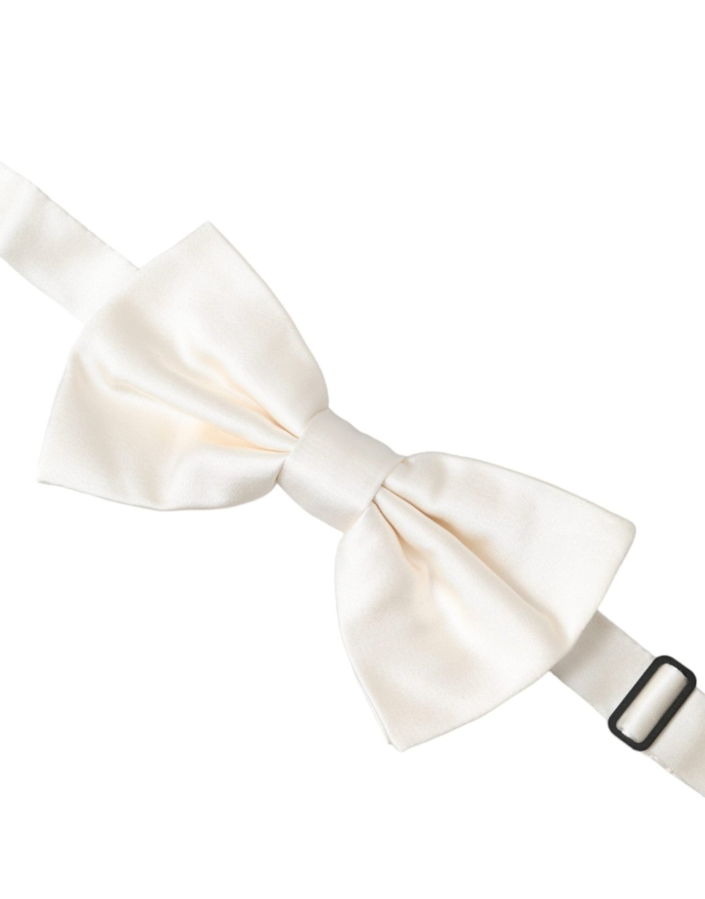 Dolce & Gabbana Off White Silk Adjustable Neck Men Bow Tie – par Dolce & Gabbana | Disponible sur Sandy Store ByNet