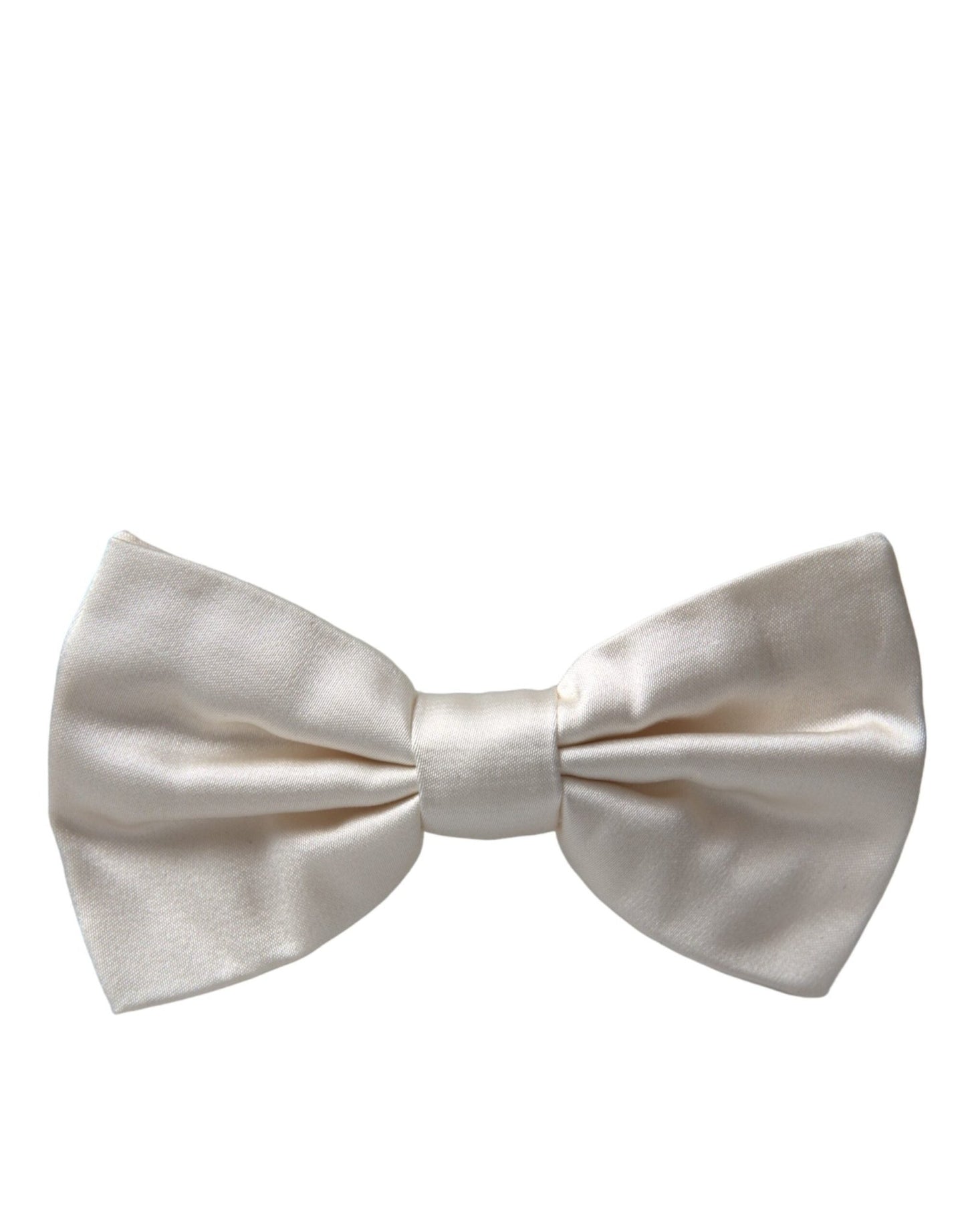 Dolce & Gabbana Off White Silk Adjustable Neck Men Bow Tie – par Dolce & Gabbana | Disponible sur Sandy Store ByNet