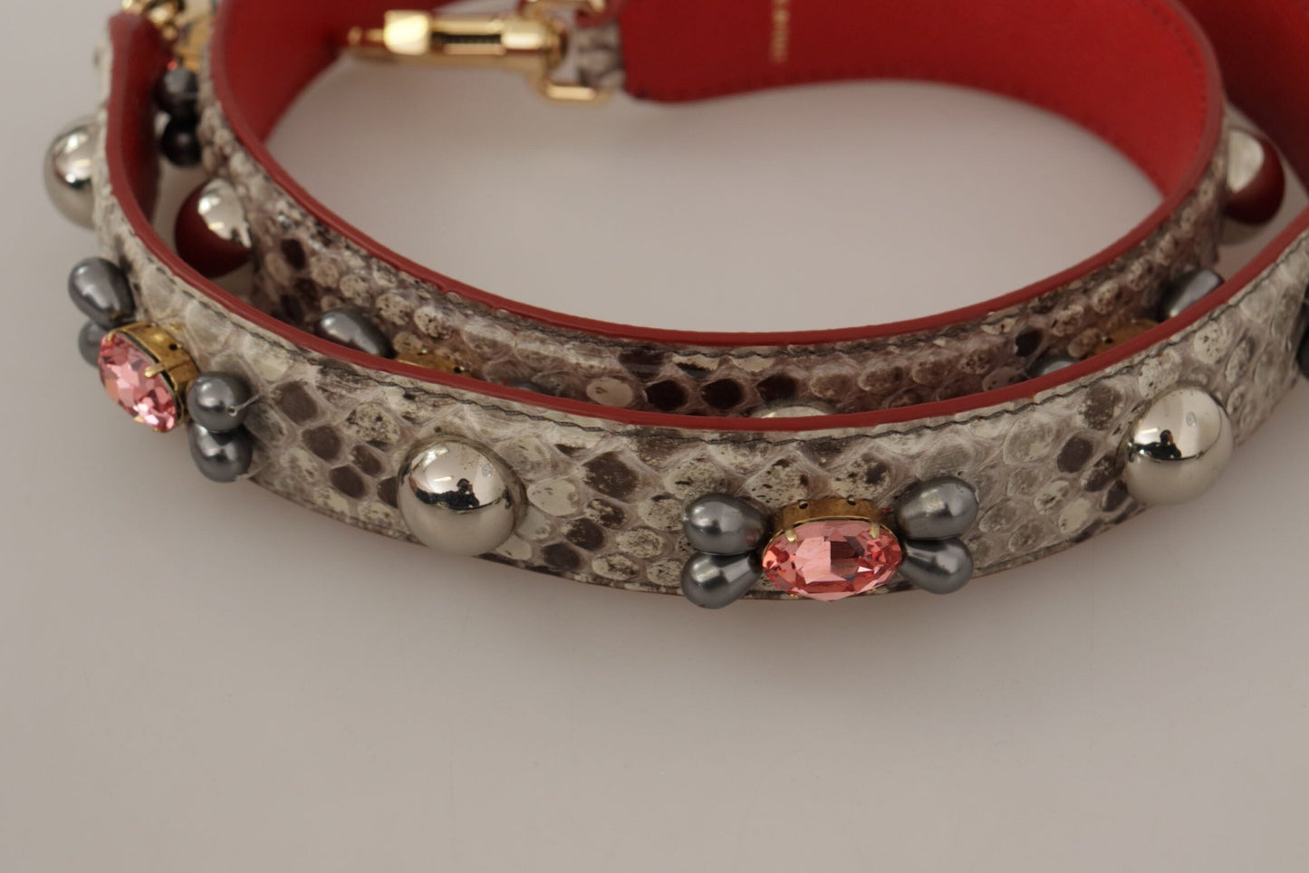 Dolce & Gabbana Opulent Python Leather Bag Strap in Beige - Sandy Store ByNet