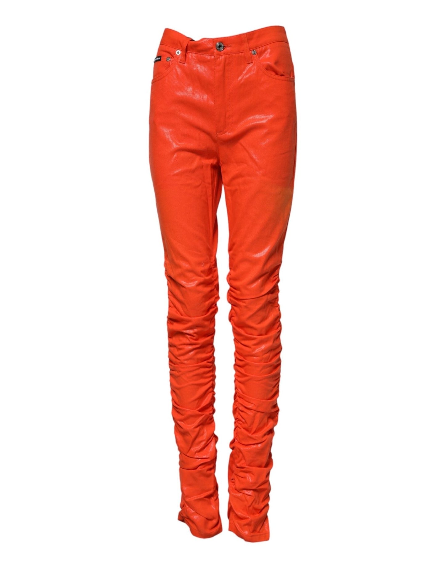 Dolce & Gabbana Orange Cotton High Waisted Denim Jeans – IT40|S par Dolce & Gabbana | Disponible sur Sandy Store ByNet