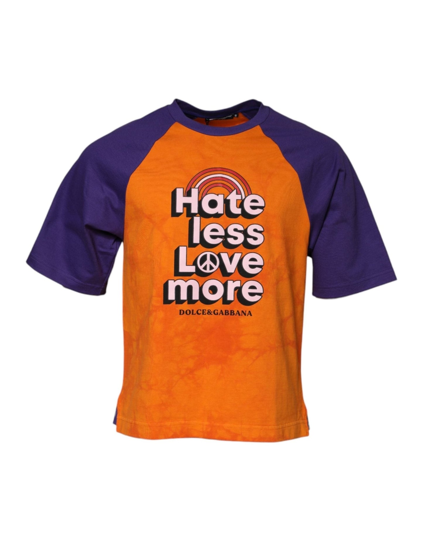 Dolce & Gabbana Orange Purple Printed Round Neck T-shirt – IT44 | XS par Dolce & Gabbana | Disponible sur Sandy Store ByNet