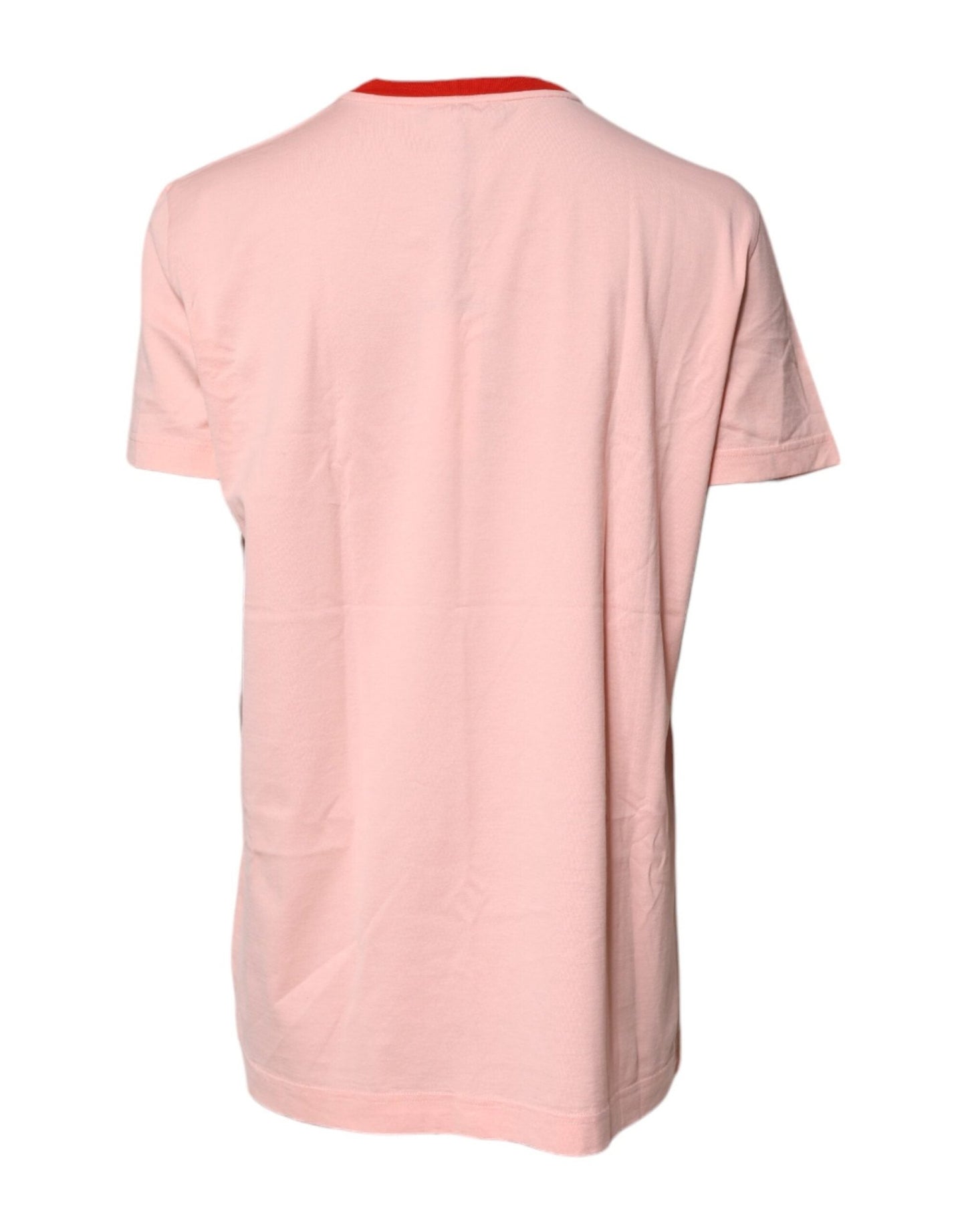 Dolce & Gabbana Pink D&G 84 Print Cotton Crew Neck T-shirt - Sandy Store ByNet