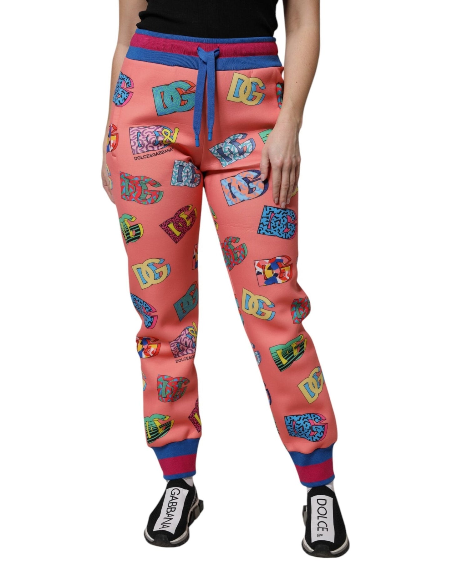 Dolce & Gabbana Pink Logo Monogram Jogger Sweatpants Pants – IT36|XXS par Dolce & Gabbana | Disponible sur Sandy Store ByNet