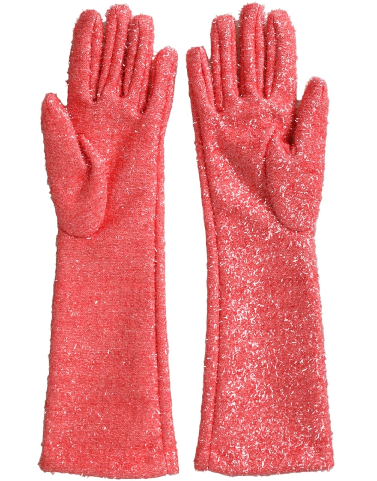 Dolce & Gabbana Pink Lurex Fantasia Mid Arm Length Gloves - Sandy Store ByNet