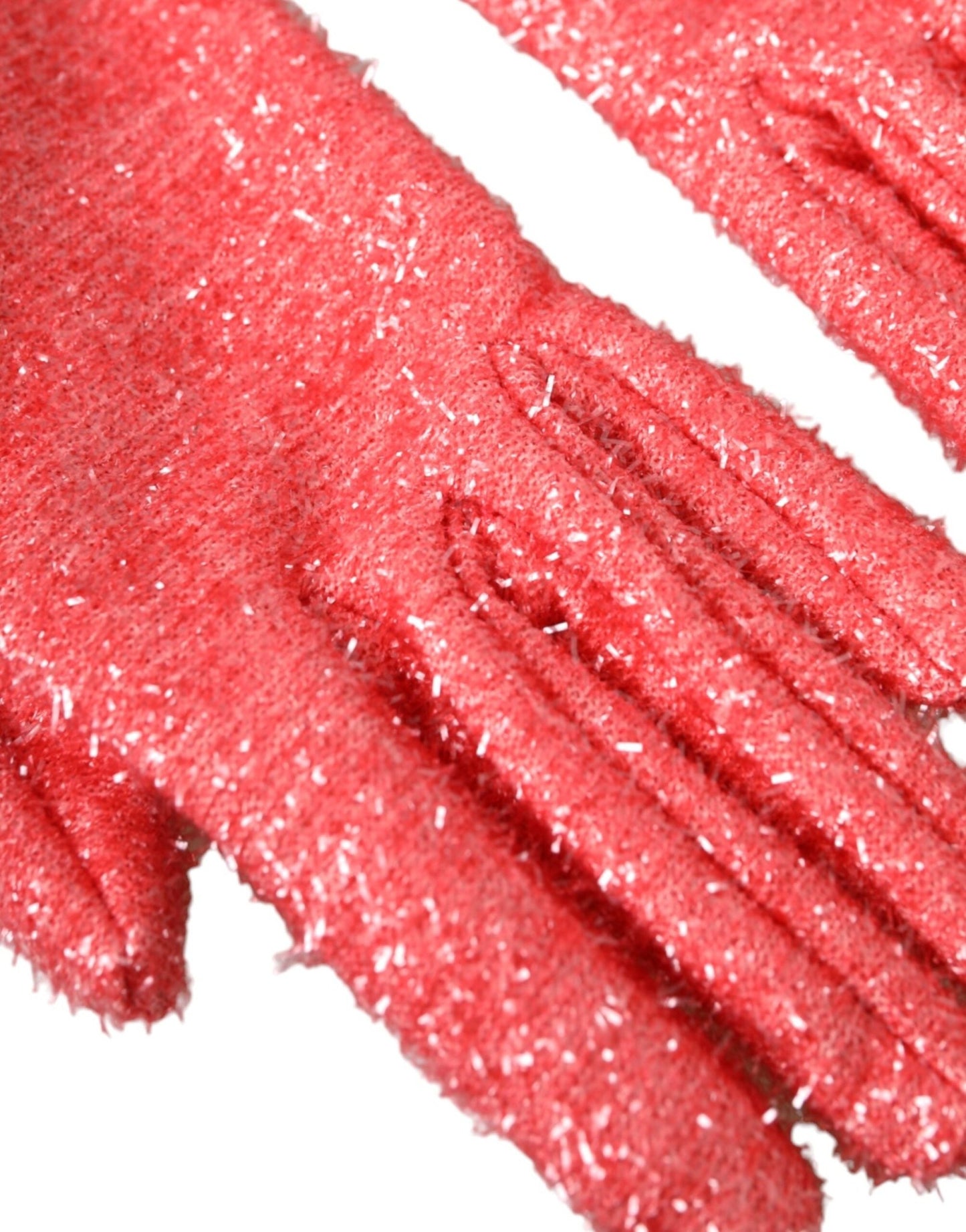 Dolce & Gabbana Pink Lurex Fantasia Mid Arm Length Gloves - Sandy Store ByNet