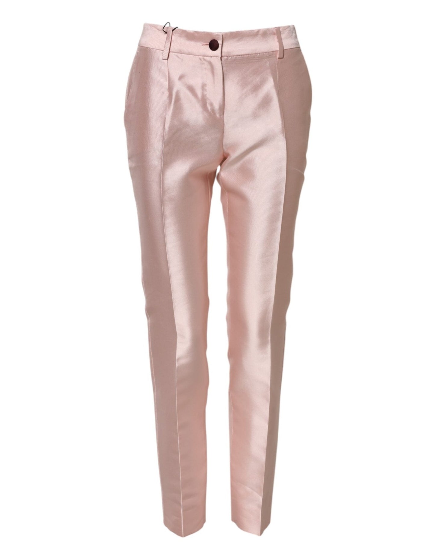 Dolce & Gabbana Pink Satin High Waist Tapered Pants – IT36|XXS par Dolce & Gabbana | Disponible sur Sandy Store ByNet
