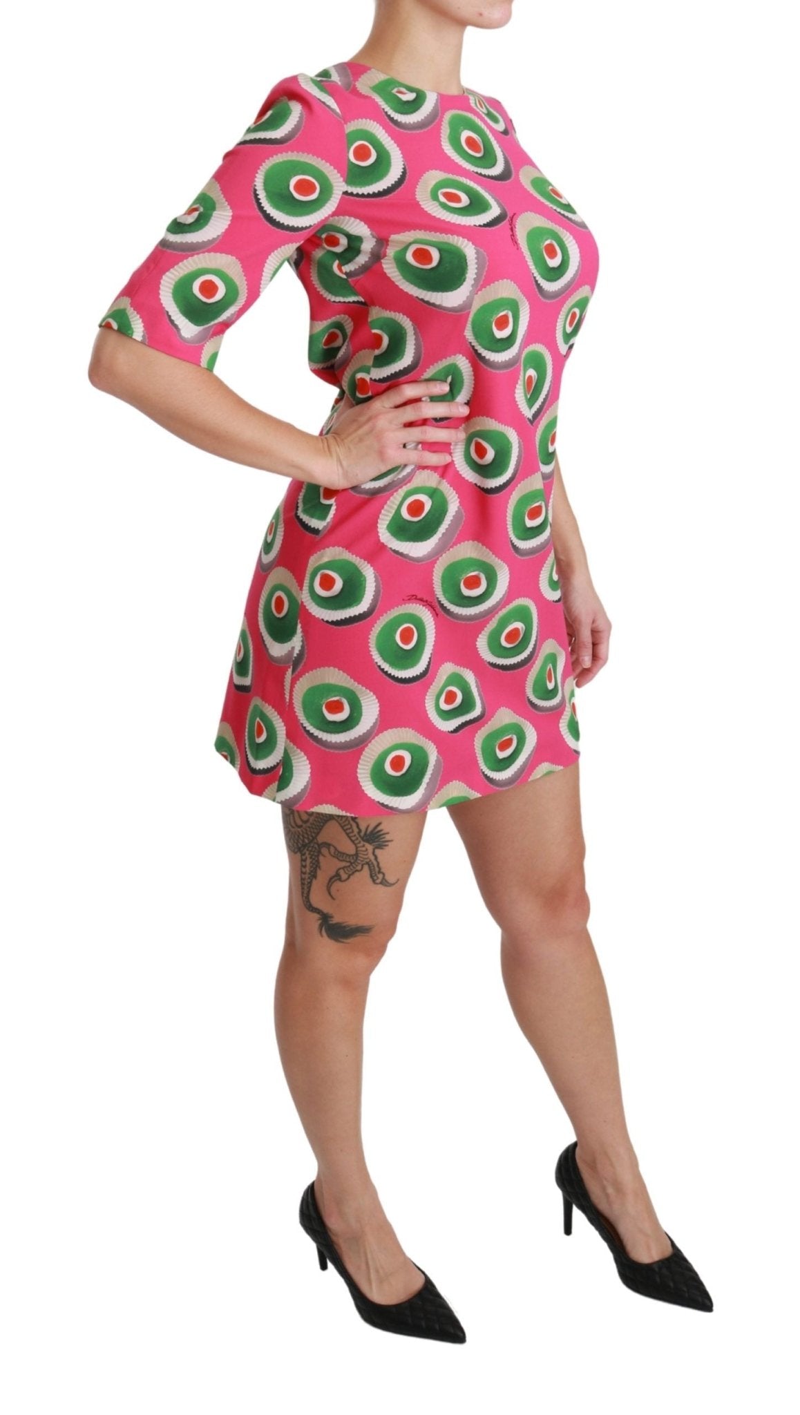 Dolce & Gabbana Pink Sicily Cupcake Shift Mini Dress - Sandy Store ByNet