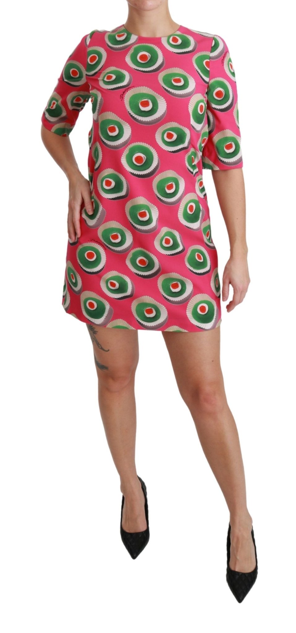 Dolce & Gabbana Pink Sicily Cupcake Shift Mini Dress - Sandy Store ByNet