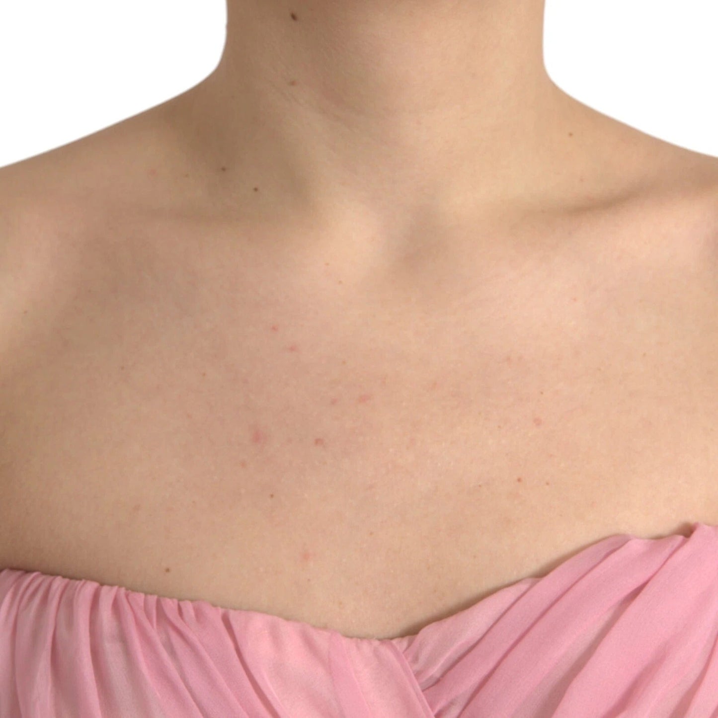 Dolce & Gabbana Pink Silk Strapless Maxi A - line Gown Dress – IT40|S par Dolce & Gabbana | Disponible sur Sandy Store ByNet
