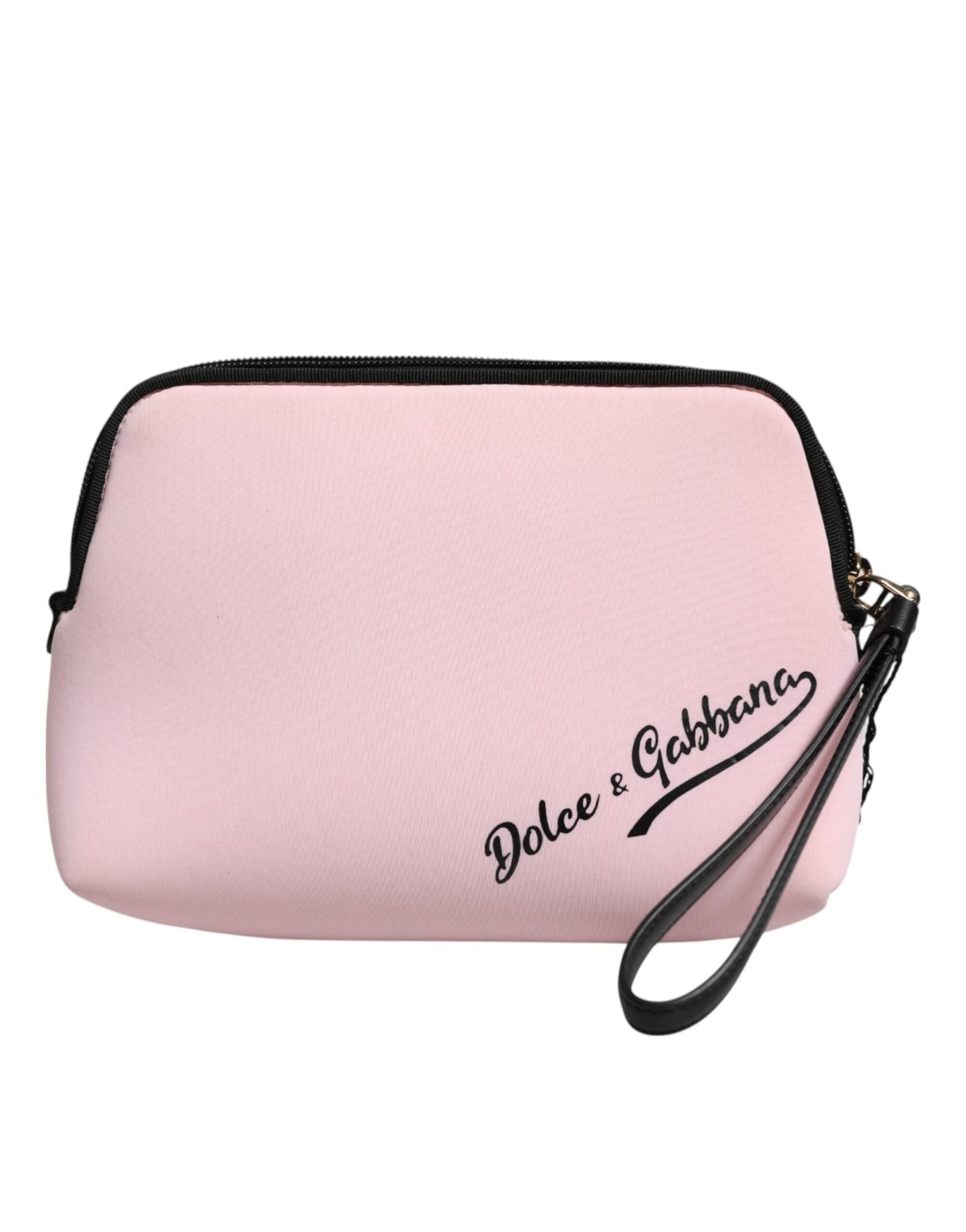 Dolce & Gabbana Pink Solid Nylon DG Logo Print Clutch Zip Borse Pouch Bag – par Dolce & Gabbana | Disponible sur Sandy Store ByNet