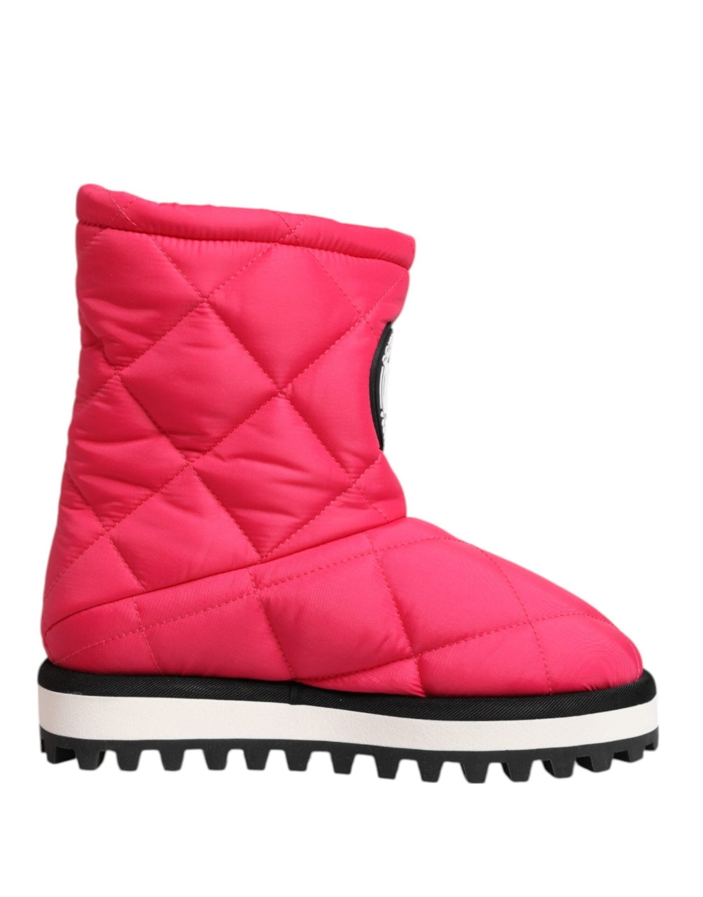 Dolce & Gabbana Pink White Viscose Padded Mid Calf Boots Shoes – EU35/US4.5 par Dolce & Gabbana | Disponible sur Sandy Store ByNet