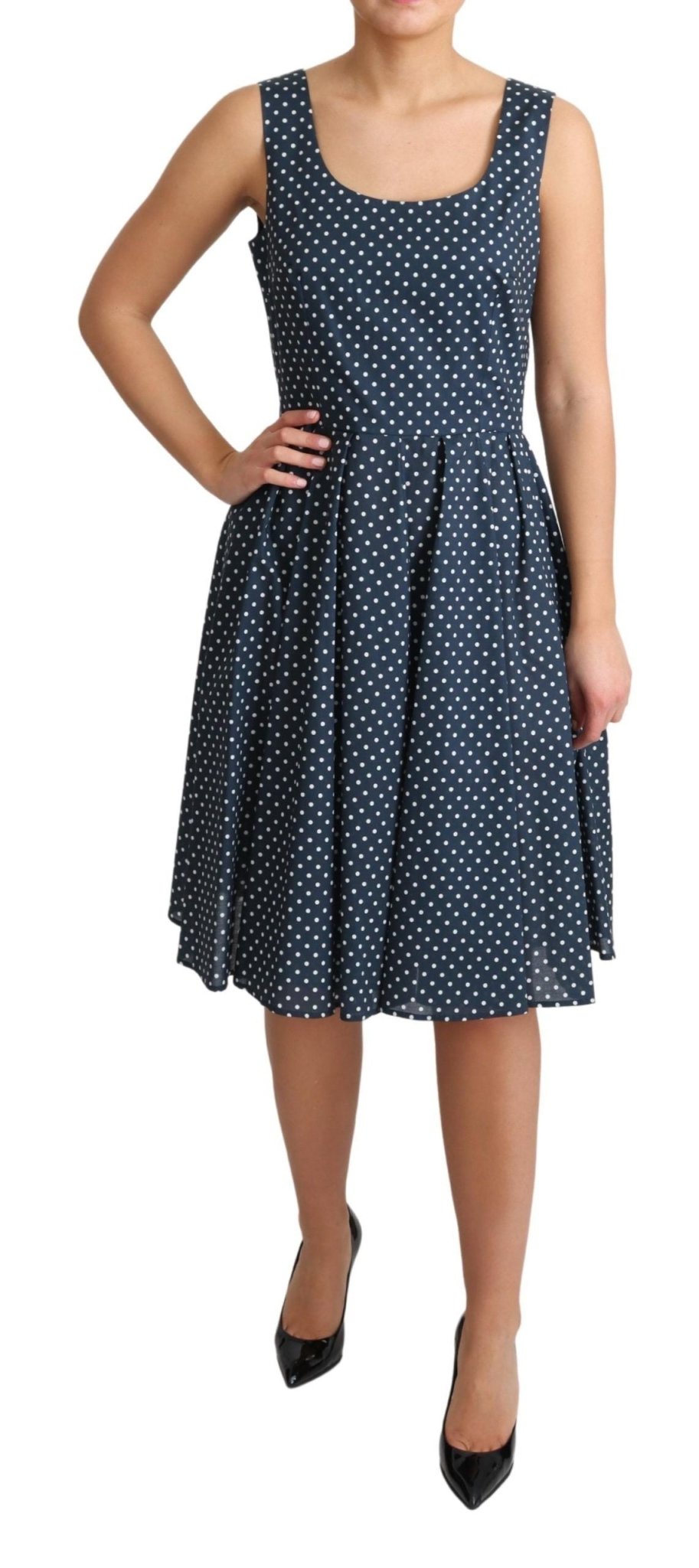 Dolce & Gabbana Polka Dot Sleeveless A - Line Dress - Sandy Store ByNet