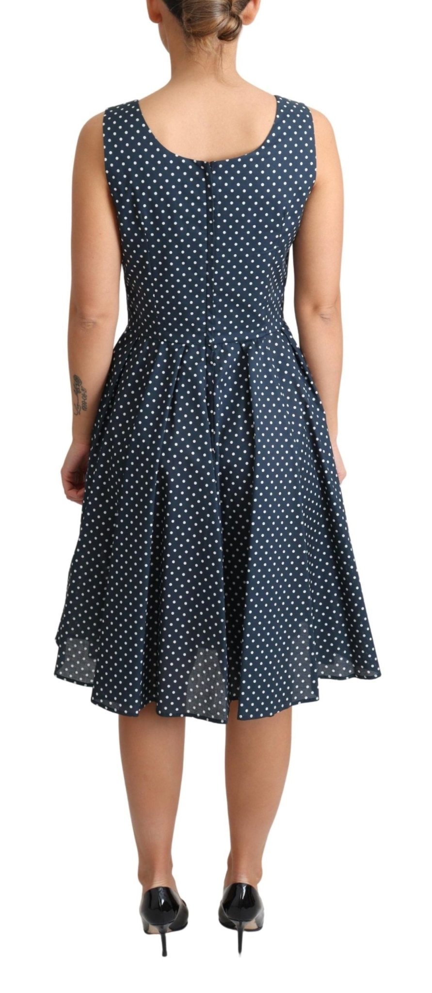 Dolce & Gabbana Polka Dot Sleeveless A - Line Dress - Sandy Store ByNet