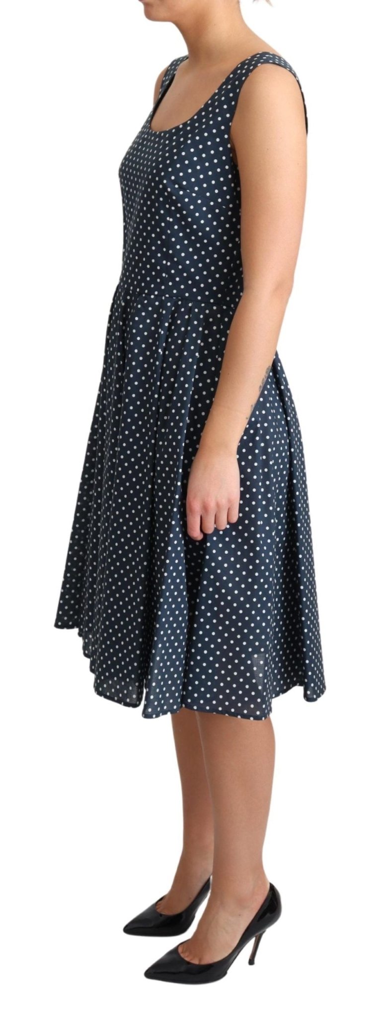 Dolce & Gabbana Polka Dot Sleeveless A - Line Dress - Sandy Store ByNet