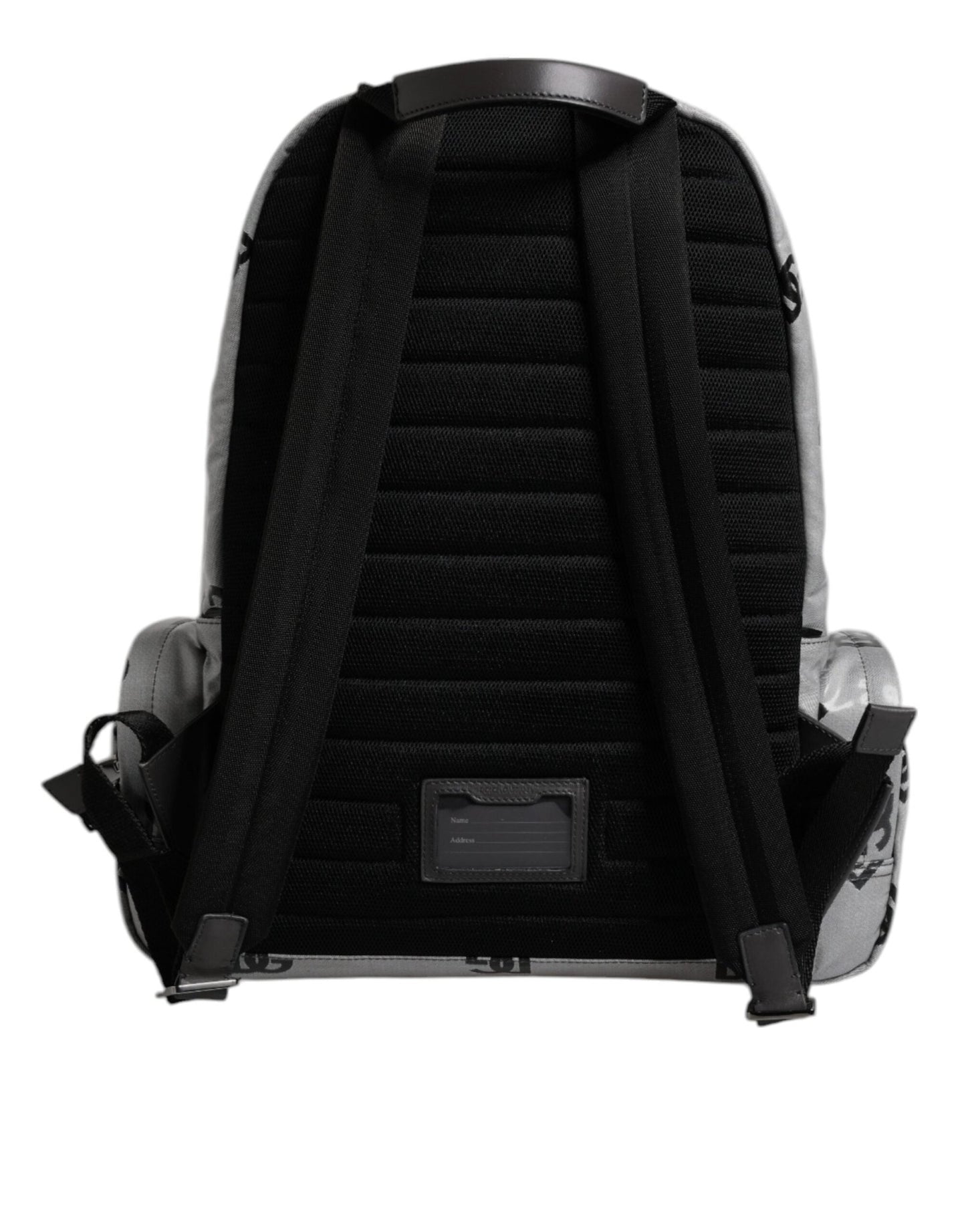 Dolce & Gabbana Polyester Gray Black DG Logo Plaque Backpack Bag - Sandy Store ByNet